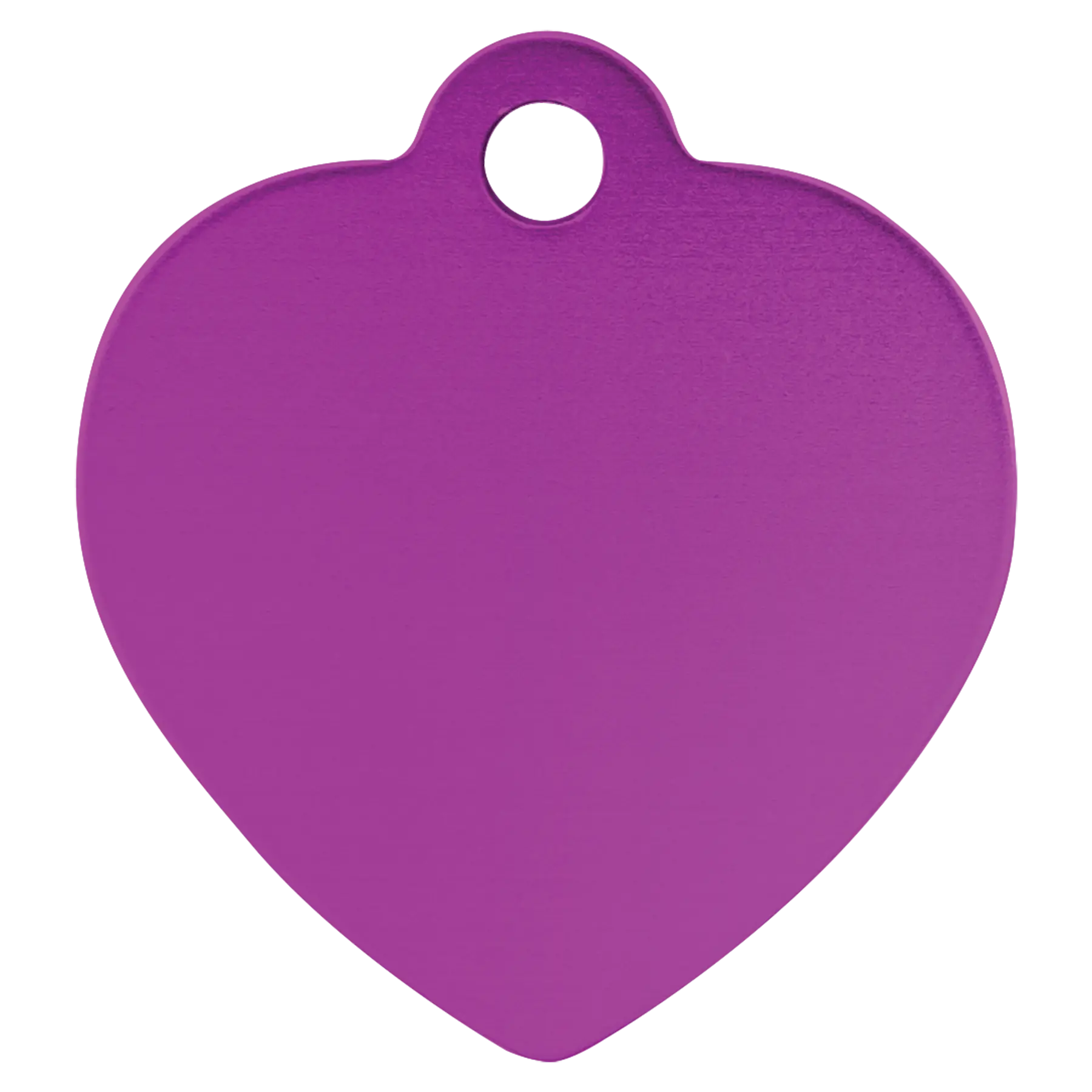 Personalized Double-Sided Heart Shape Pet Name Tag, Anodized Aluminum, 1.25" x 1.25" JDS