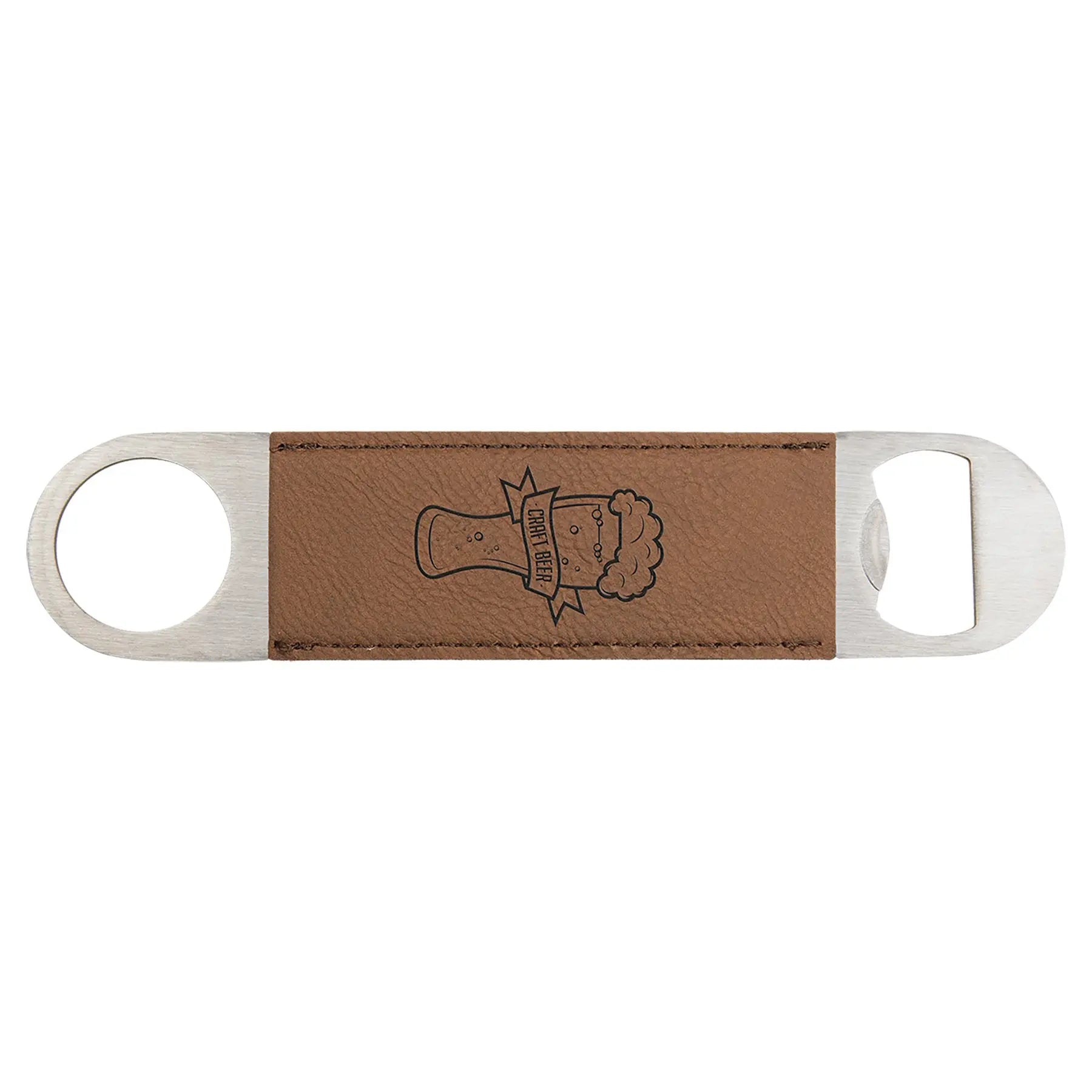 Custom Engraved Leatherette Bottle Opener – 1.5" x 7" with 10 Color Options JDS