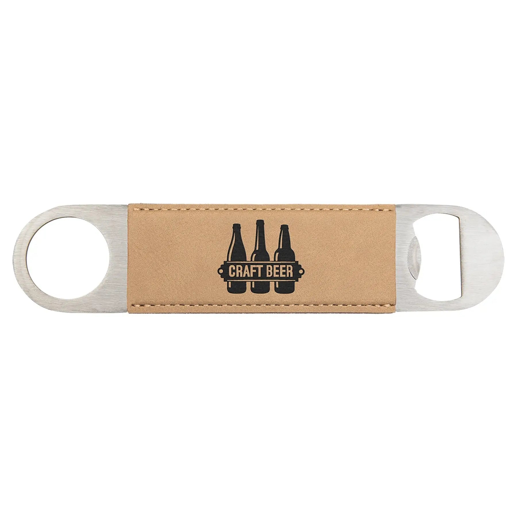 Custom Engraved Leatherette Bottle Opener – 1.5" x 7" with 10 Color Options JDS
