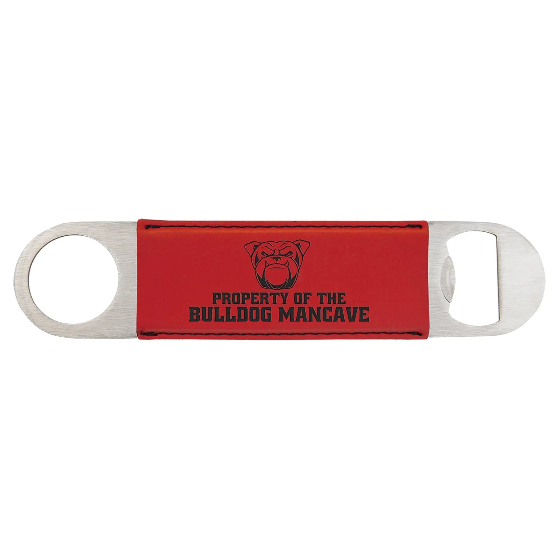 Custom Engraved Leatherette Bottle Opener – 1.5" x 7" with 10 Color Options JDS