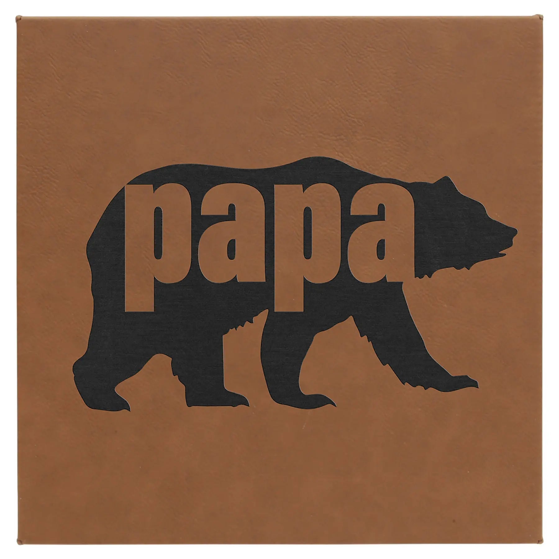 Personalized 10" x 10" Leatherette Wall Decor Sign with Sawtooth Hanger, 11 Colors JDS