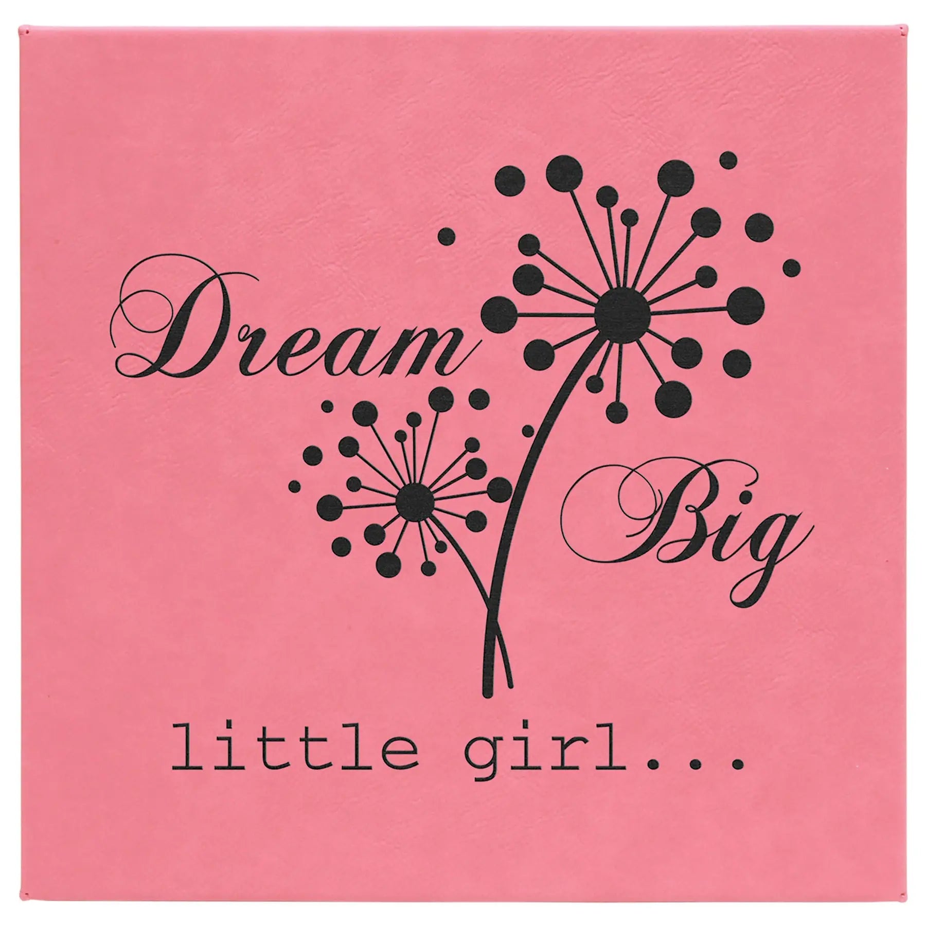 Personalized 10" x 10" Leatherette Wall Decor Sign with Sawtooth Hanger, 11 Colors JDS