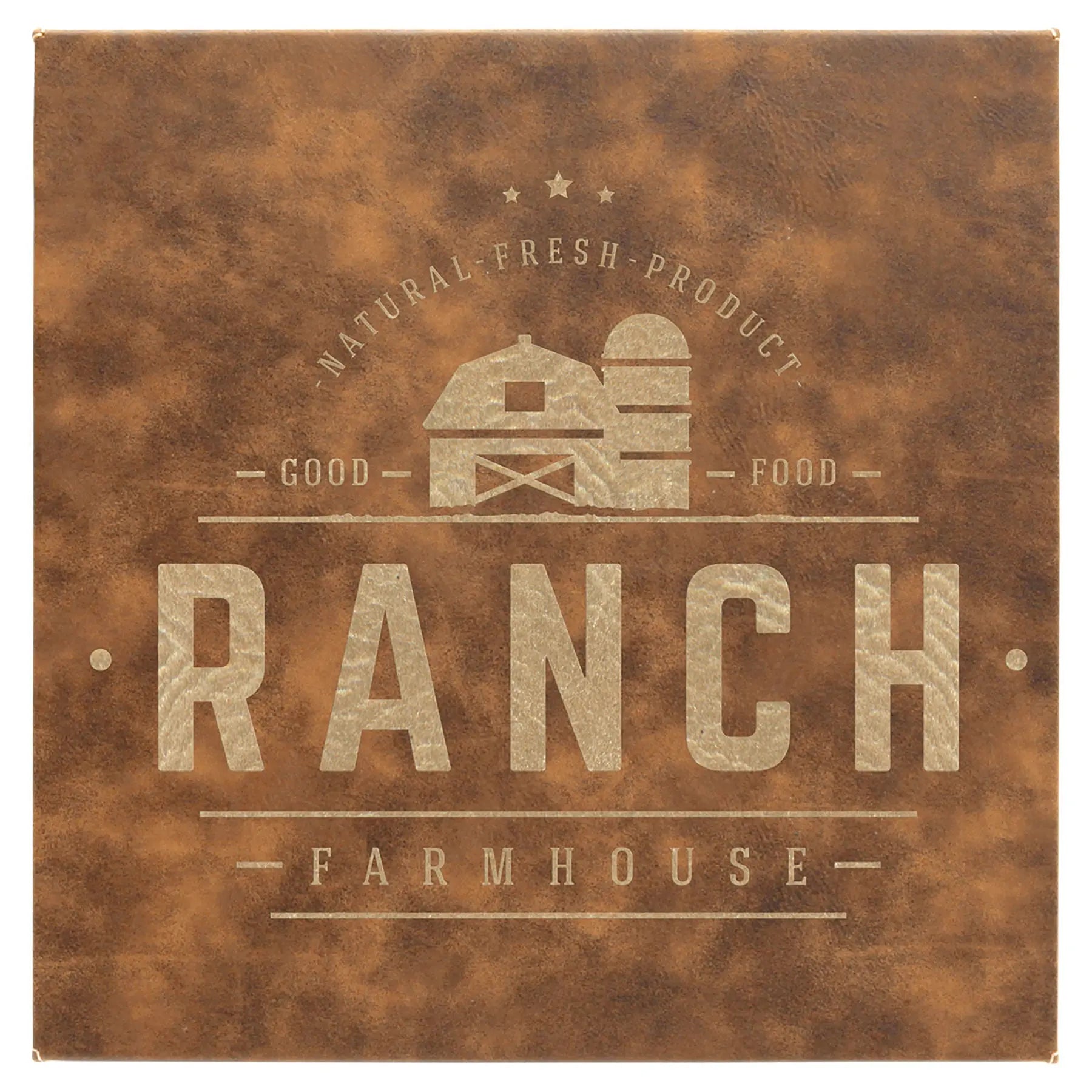 Personalized 10" x 10" Leatherette Wall Decor Sign with Sawtooth Hanger, 11 Colors JDS