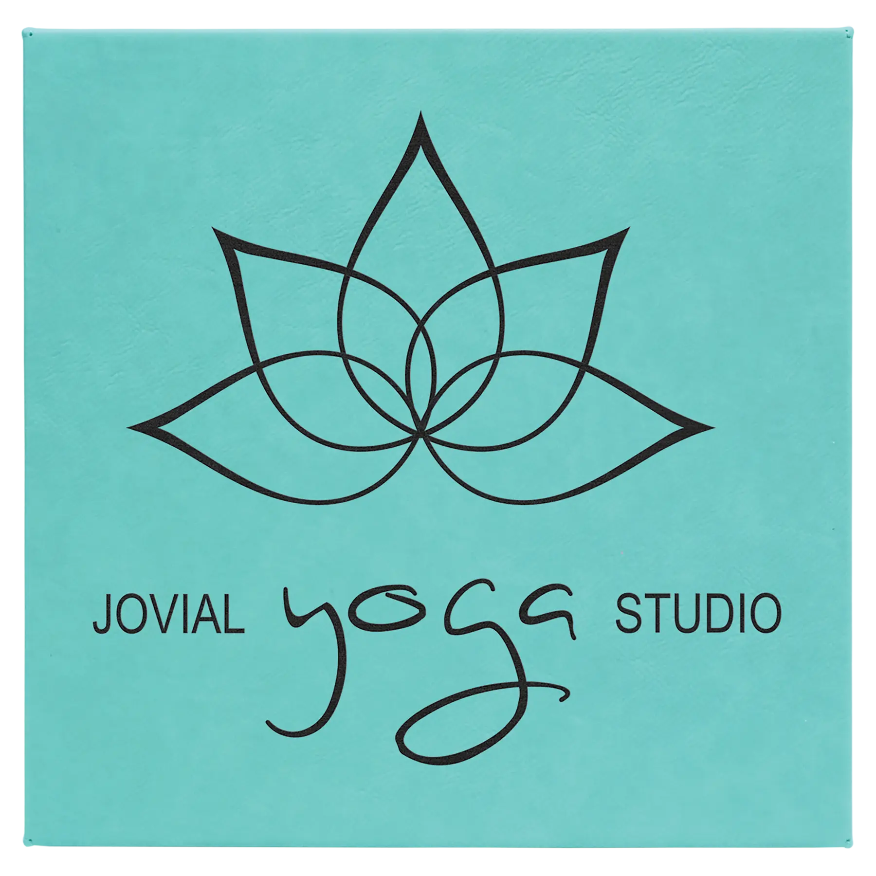 Personalized 10" x 10" Leatherette Wall Decor Sign with Sawtooth Hanger, 11 Colors JDS