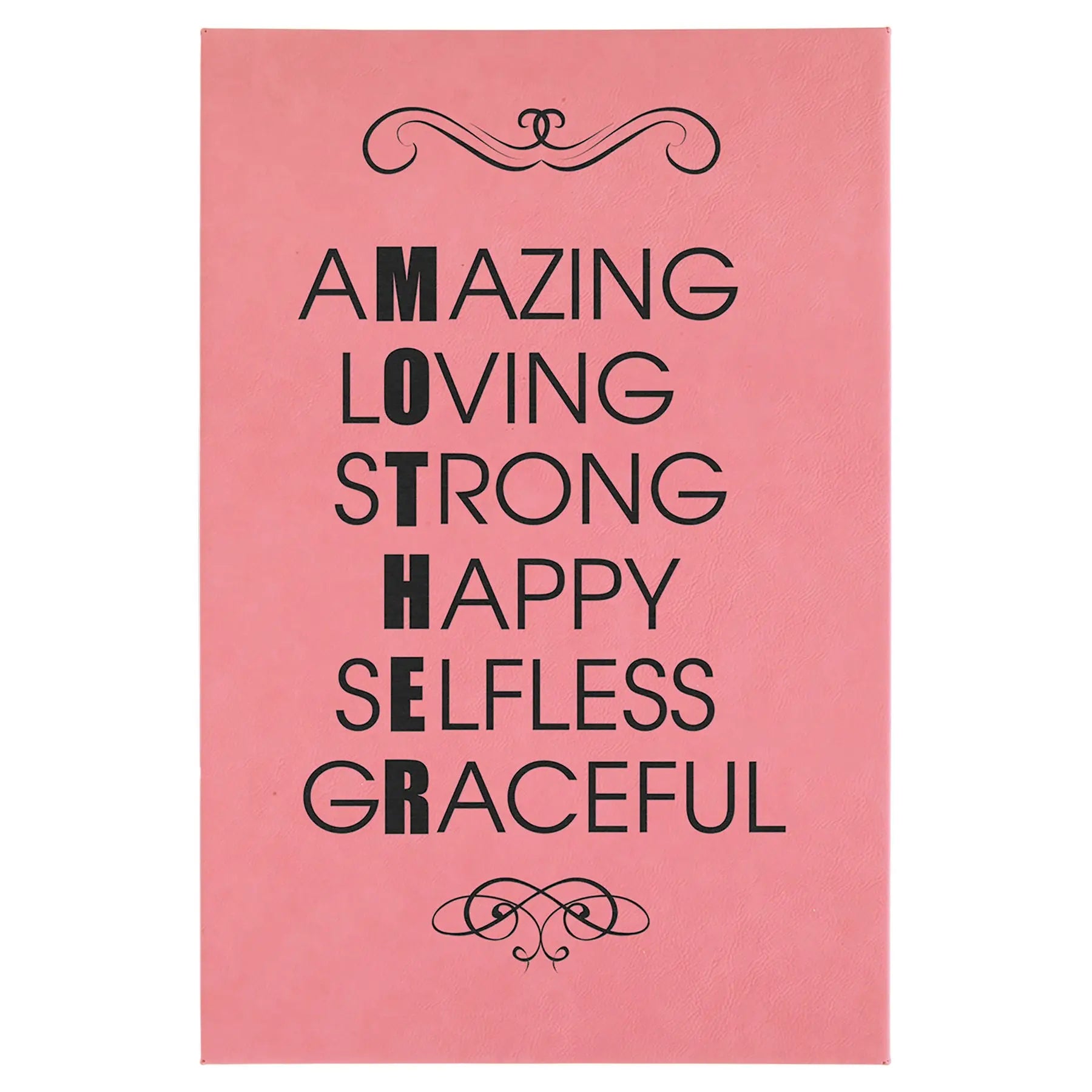 Personalized 12" x 18" Leatherette Wall Decor Sign with Sawtooth Hanger, 11 Colors JDS