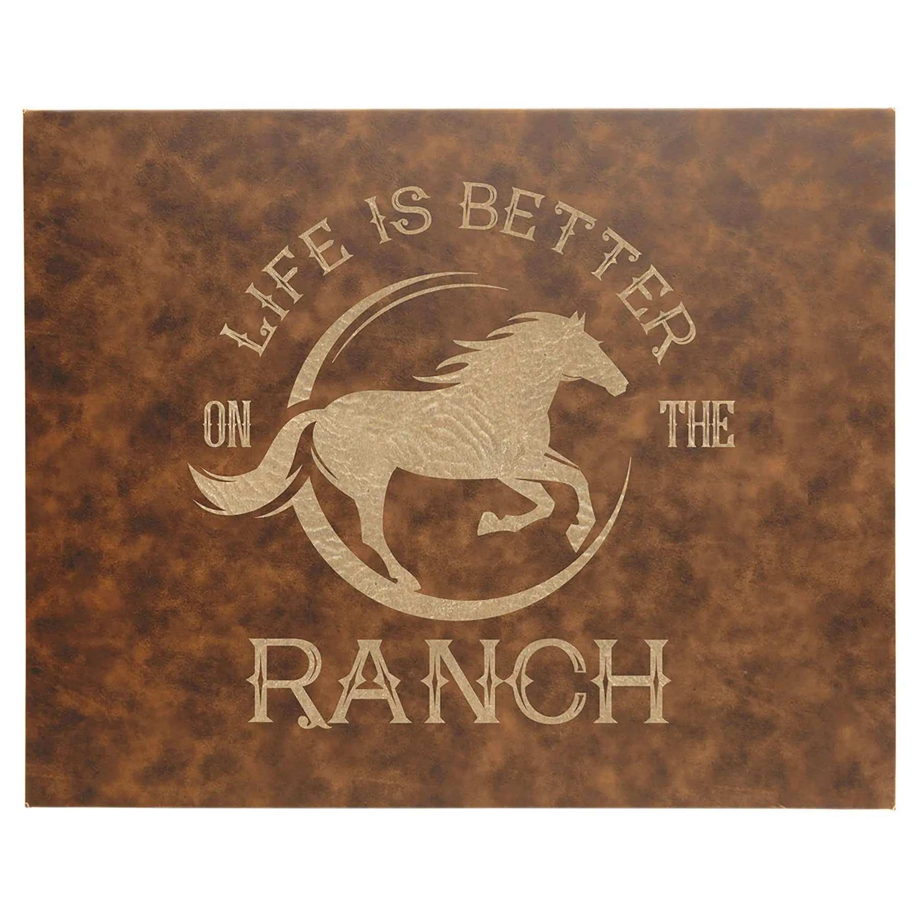 Personalized 12" x 18" Leatherette Wall Decor Sign with Sawtooth Hanger, 11 Colors JDS