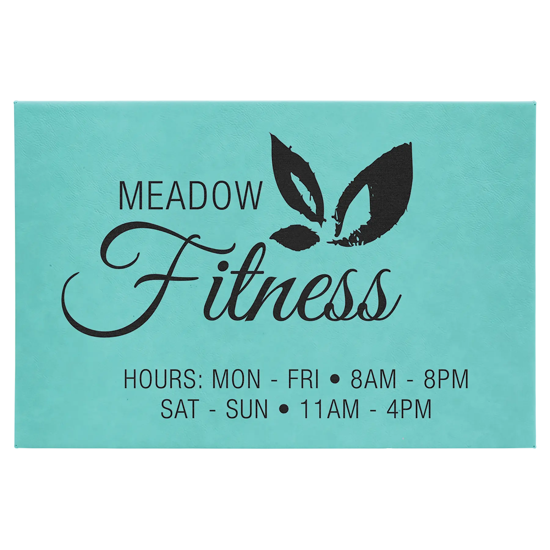 Personalized 12" x 18" Leatherette Wall Decor Sign with Sawtooth Hanger, 11 Colors JDS