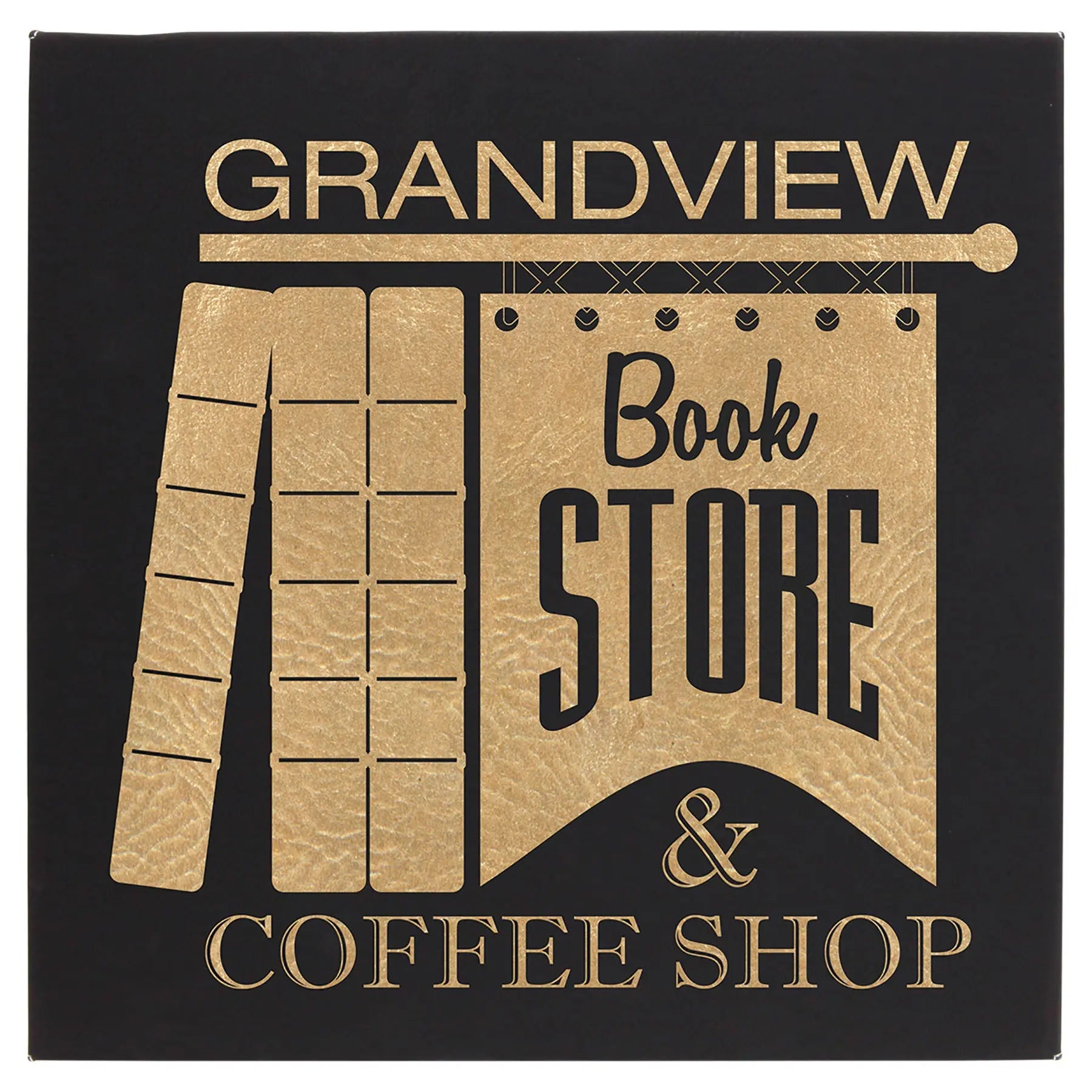 Personalized 14" x 14" Leatherette Wall Decor Sign with Sawtooth Hanger, 11 Colors JDS