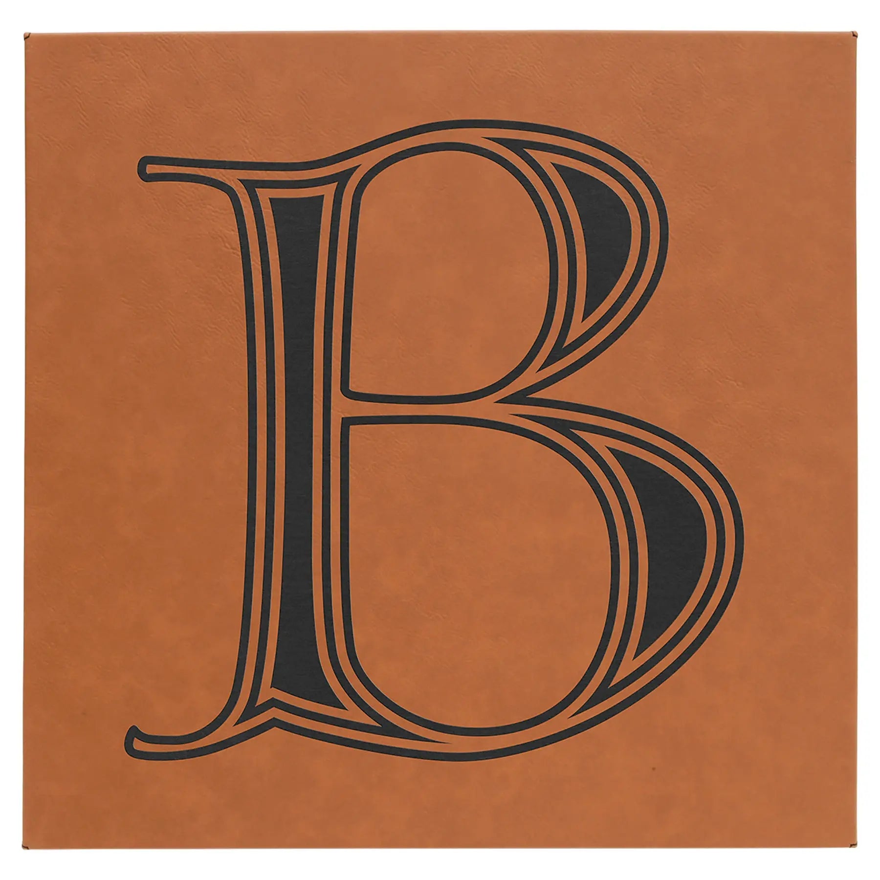 Personalized 14" x 14" Leatherette Wall Decor Sign with Sawtooth Hanger, 11 Colors JDS