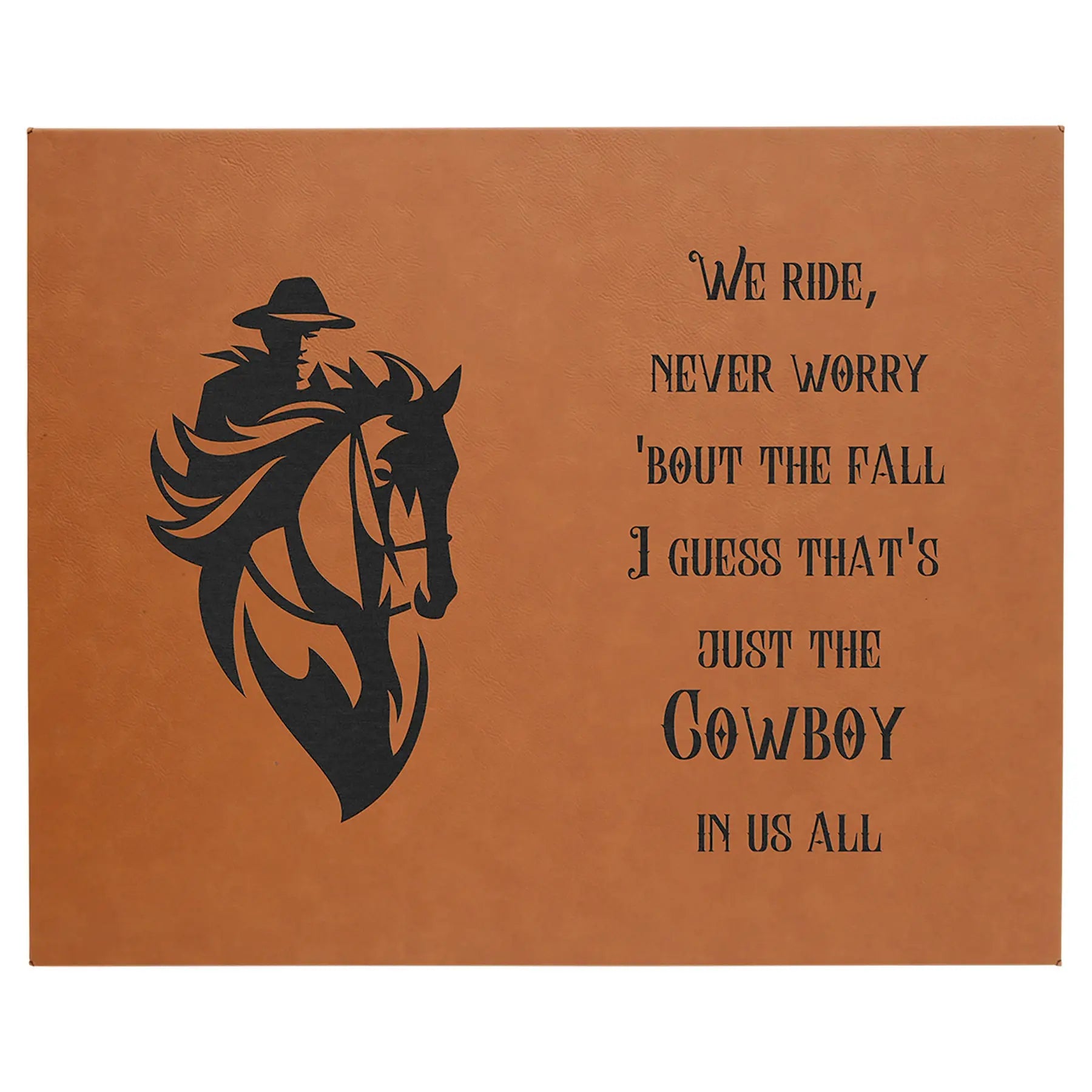 Personalized 16" x 20" Leatherette Wall Decor Sign with Sawtooth Hanger, 11 Colors JDS