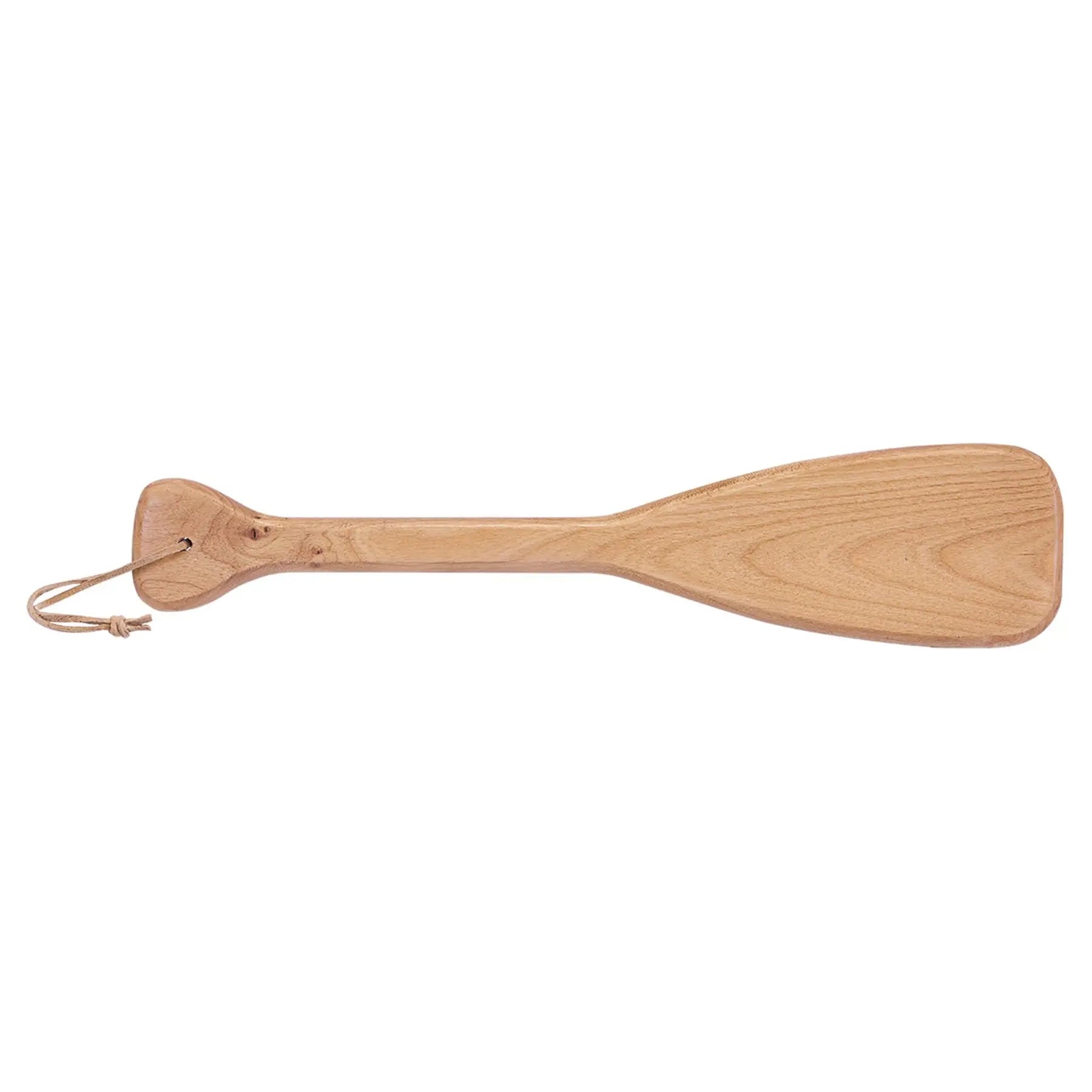 Personalized Boat Paddle Decor with Leather String, Red Alder Wood, 18" x  4" JDS