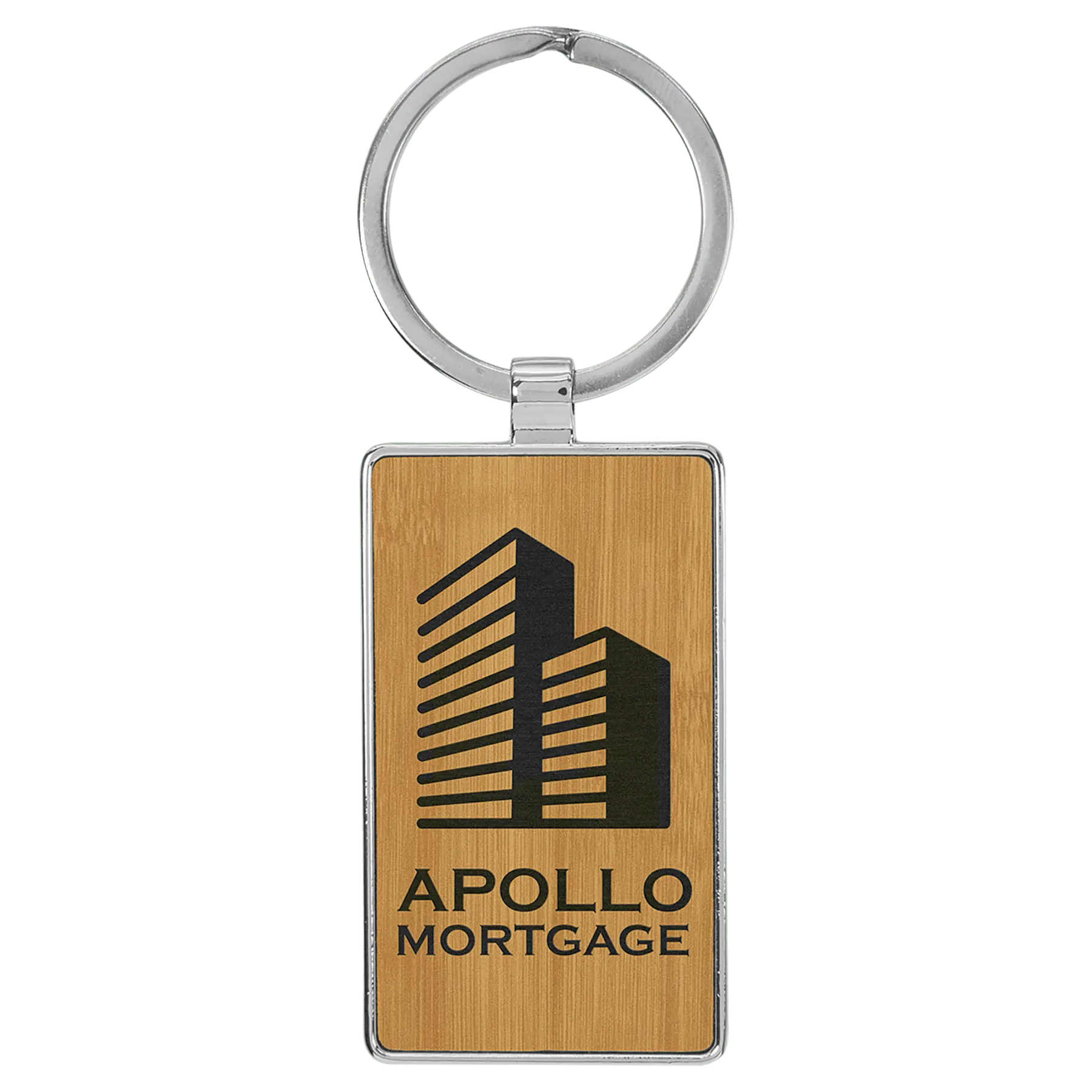 Custom Engraved Leatherette & Metal Rectangle Keychain – 12 Color Options JDS