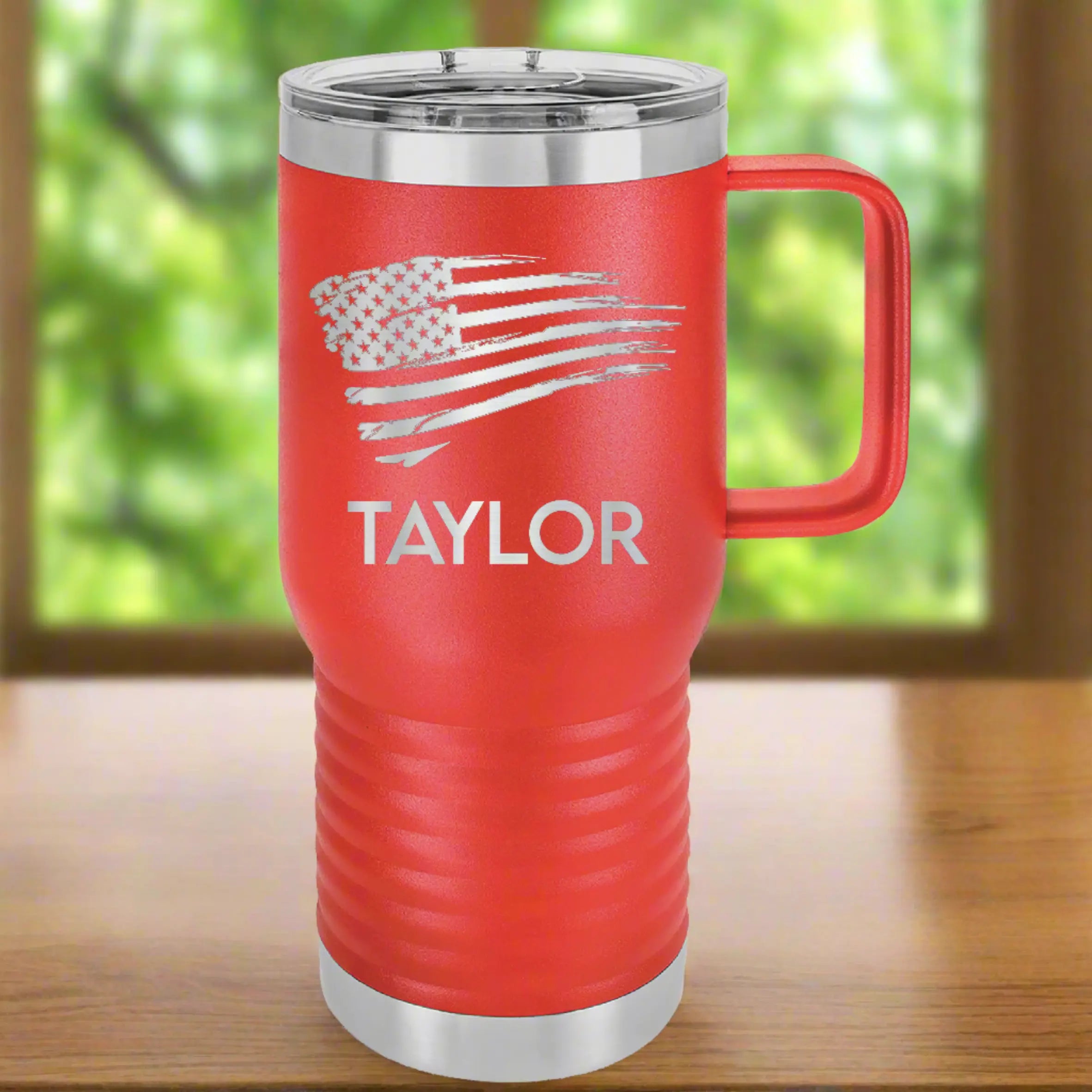 Personalized Polar Camel 20 oz. Vacuum Insulated Travel Mug with Handle & Slider Lid – 16 Colors JDS
