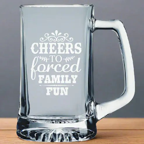 Personalized 25 oz. Glass Beer Mug with Handle – Custom Engraved & Perfect Gift JDS