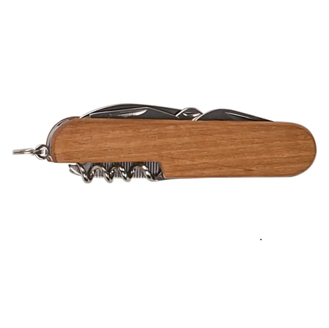 Personalized 8-Function Multi-Tool, Pocket Knife, Sapele Wood, 3.5" JDS