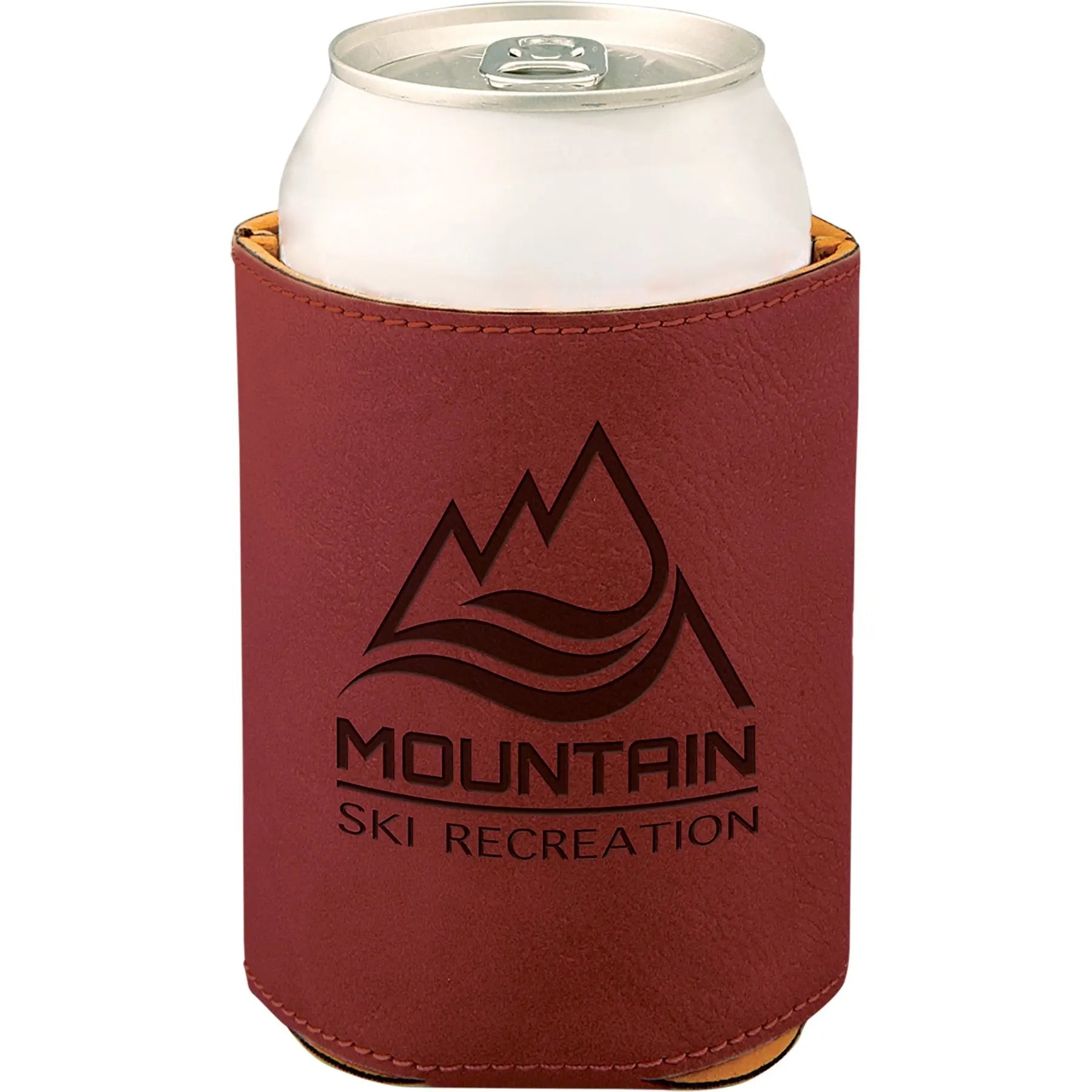 Personalized Leatherette Beverage Holder Koozie – Insulated Sleeve, 4 Color Options JDS