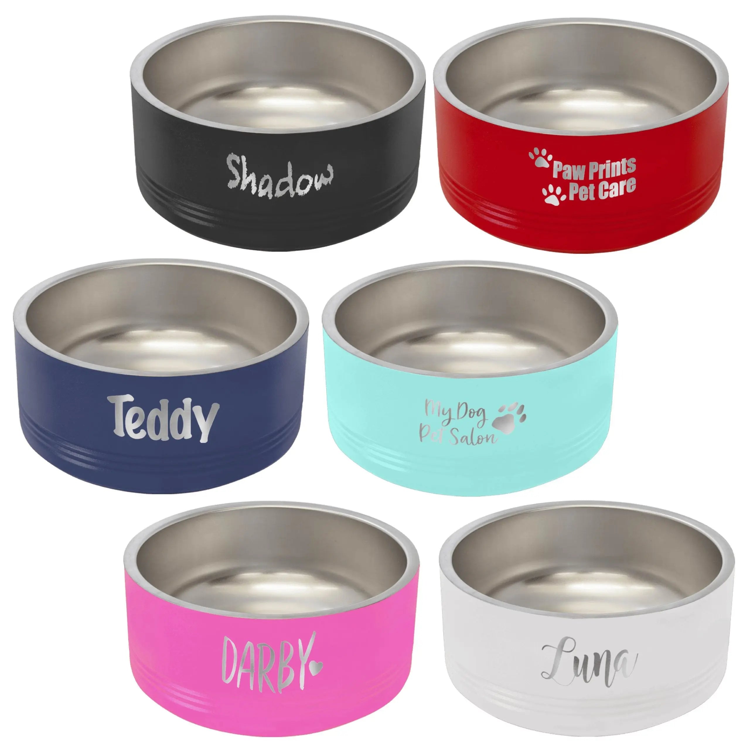 Personalized Polar Camel 32 oz Medium Pet Bowl – Custom Engraved Stainless Steel, 6 Color Options JDS