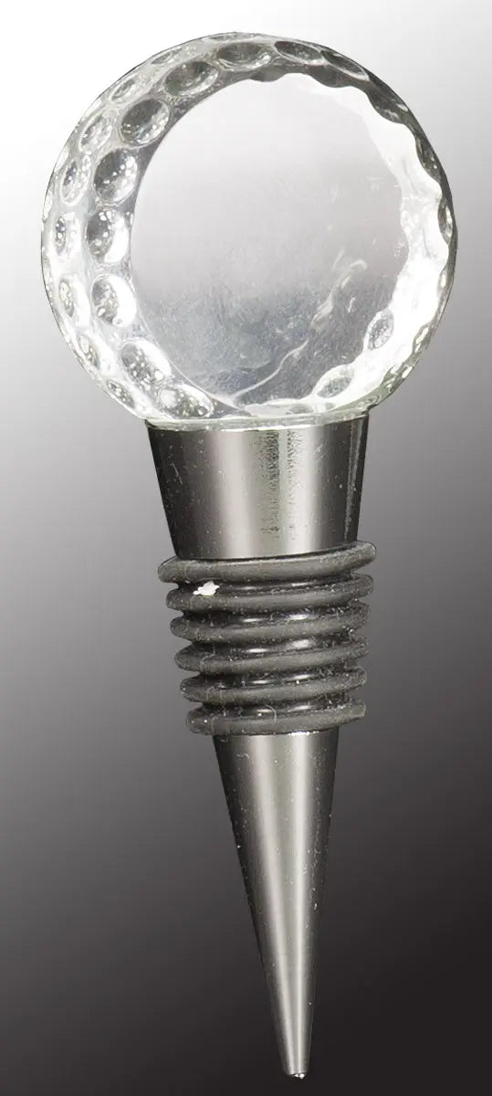 Personalized Crystal Golf Ball Wine Stopper with Lined Gift Box JDS