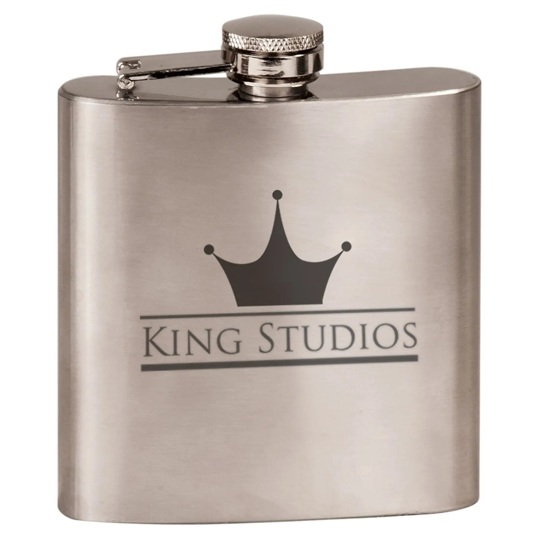 Personalized 6 oz. Powder Coated Stainless Steel Flask, 4 Colors JDS