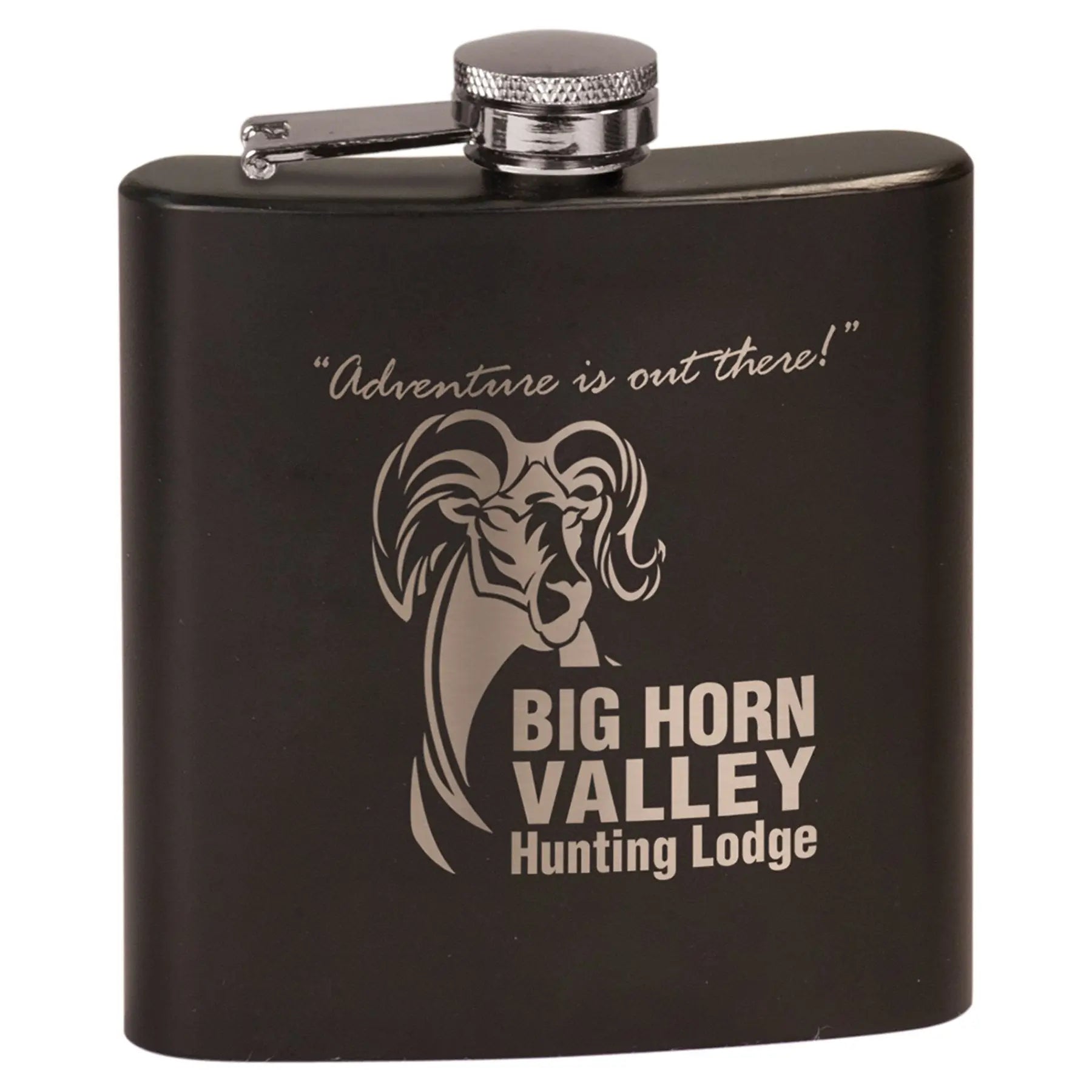Personalized 6 oz. Powder Coated Stainless Steel Flask, 4 Colors JDS