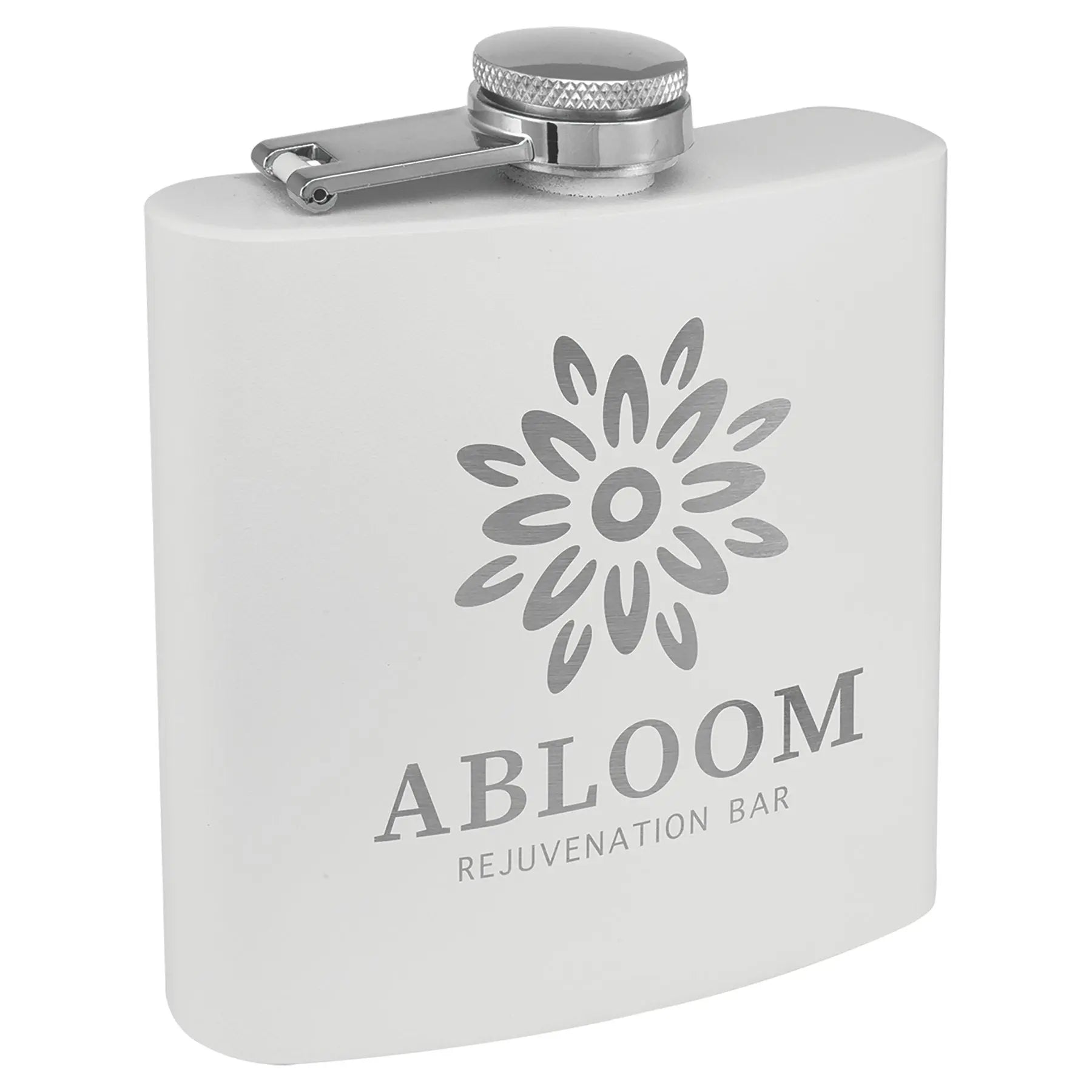 Personalized 6 oz. Powder Coated Stainless Steel Flask, 4 Colors JDS