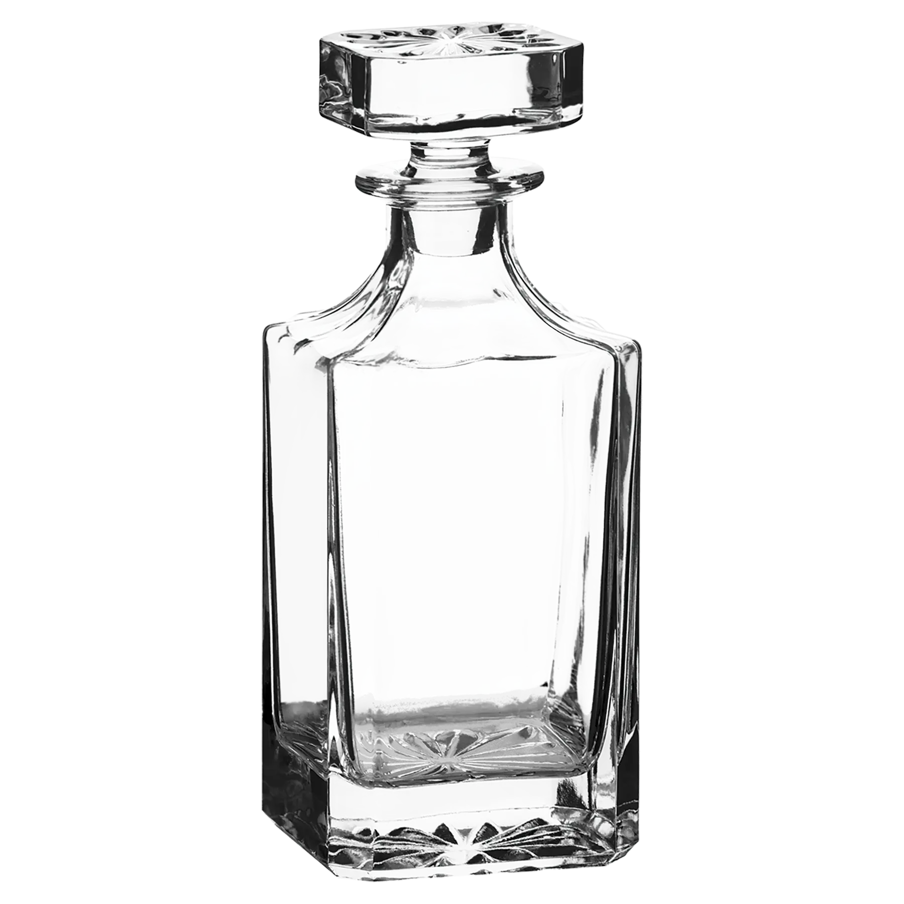 Personalized Square Glass Decanter – Custom Engraving – 750ml JDS