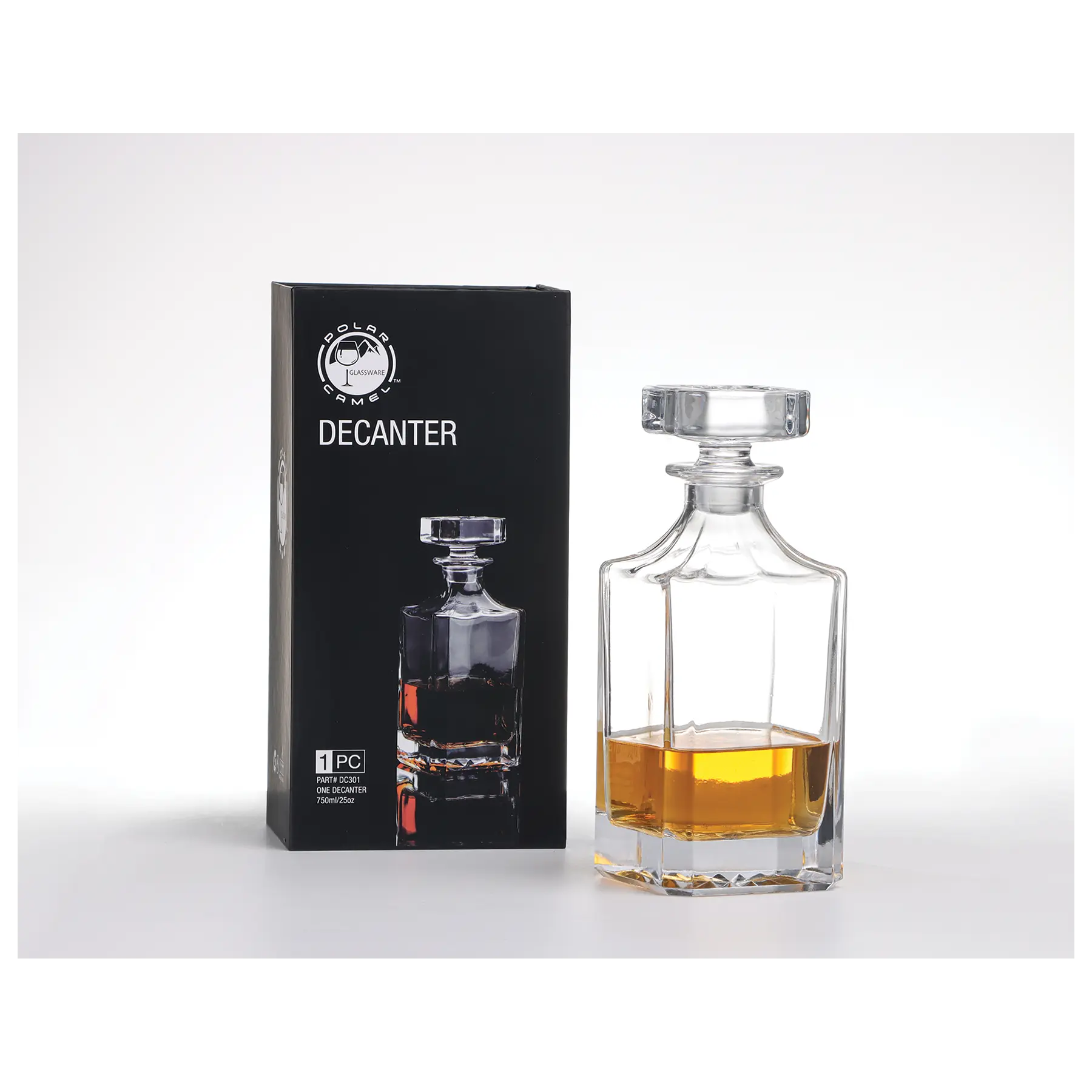 Personalized Square Glass Decanter β Custom Engraving β 750ml JDS