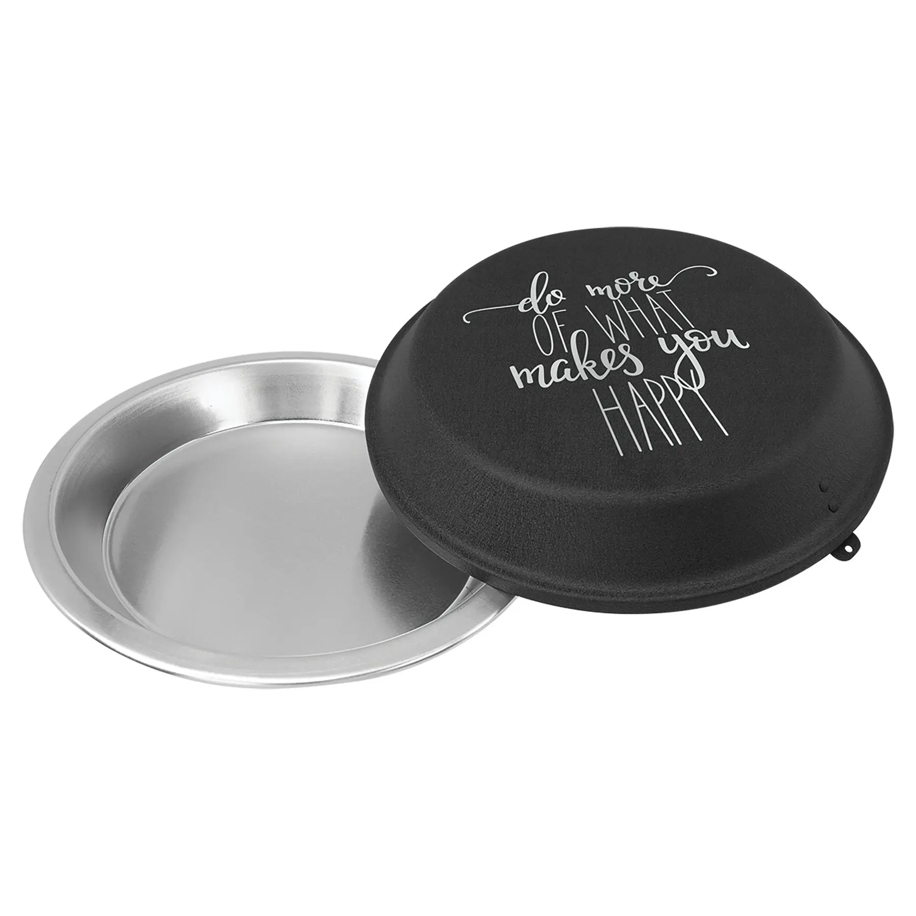 Personalized 9" Round Aluminum Pie Pan with Engraved Powder-Coated Lid – 5 Color Options JDS