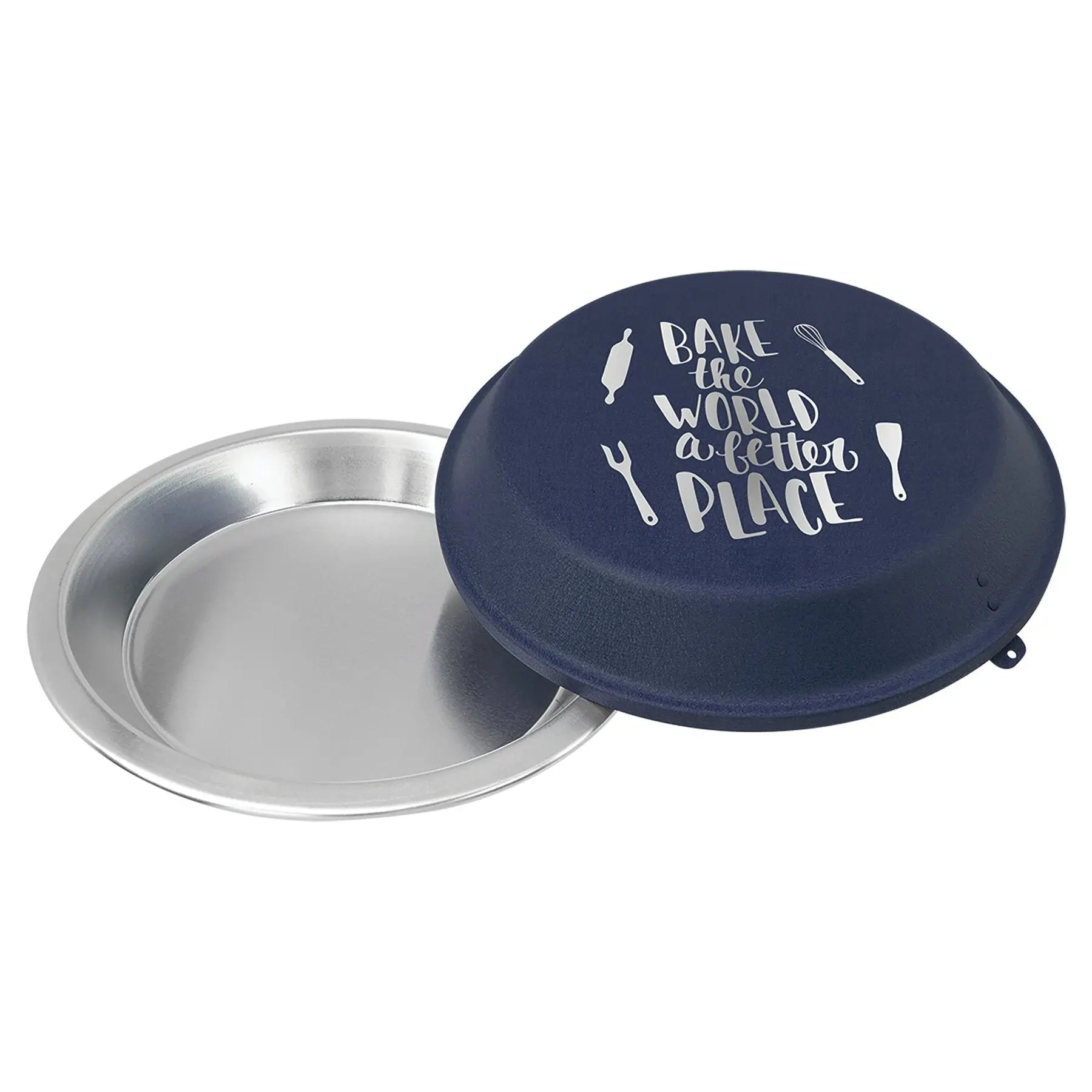 Personalized 9" Round Aluminum Pie Pan with Engraved Powder-Coated Lid – 5 Color Options JDS