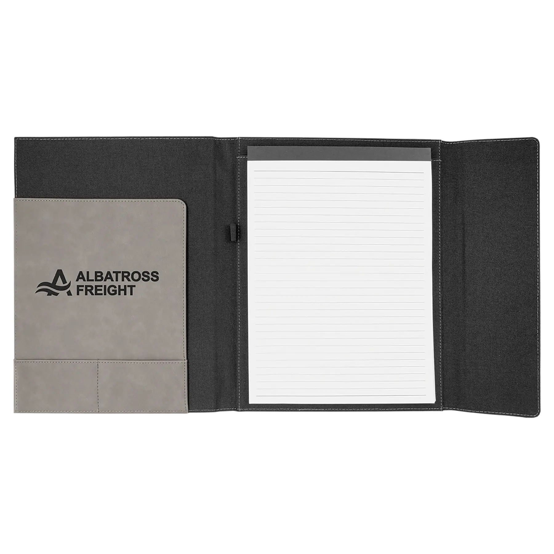 Personalized Executive Portfolio with Pocket and Lined Notepad, Canvas and Leatherette, 9.5" x 12", 9 Colors JDS
