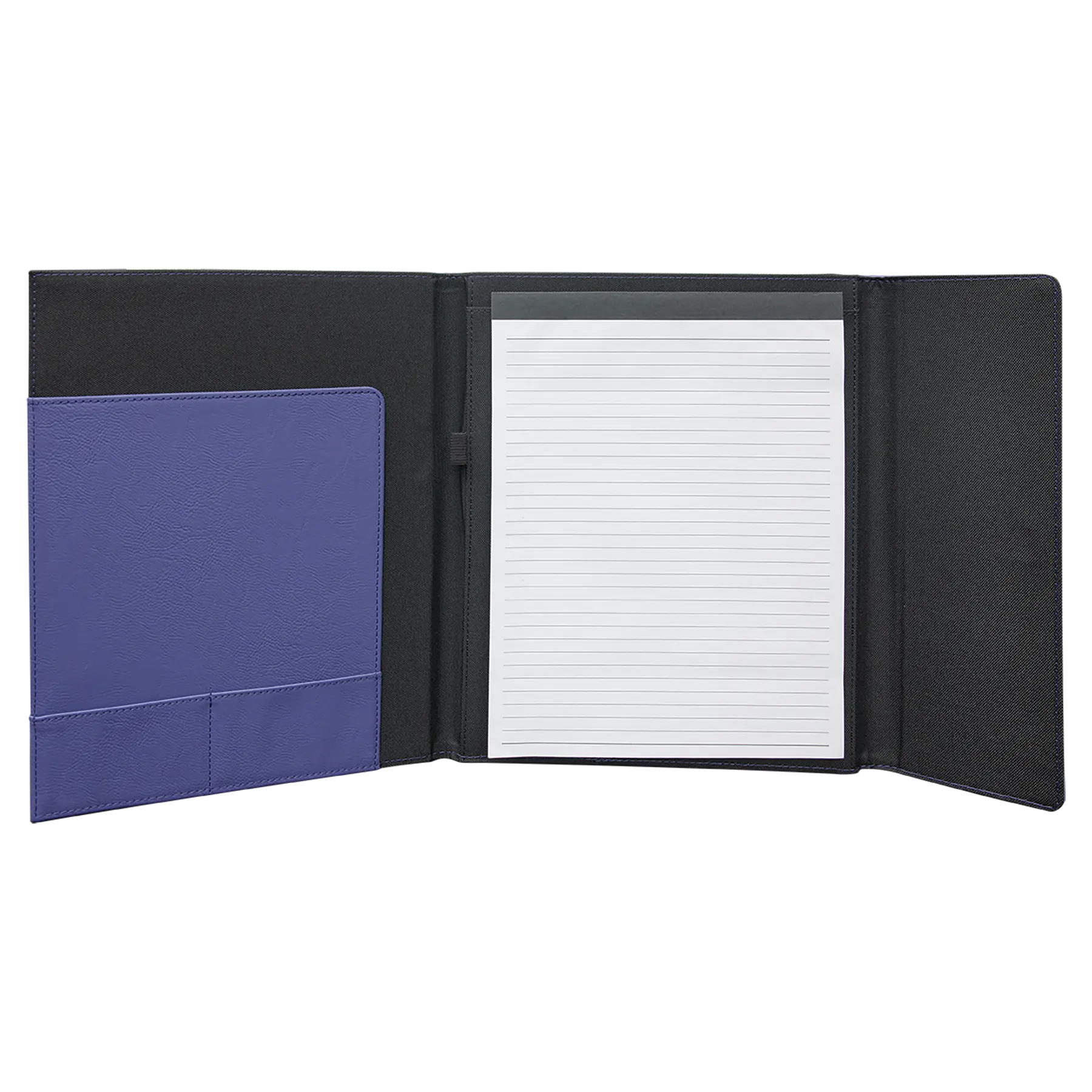 Personalized Executive Portfolio with Pocket and Lined Notepad, Canvas and Leatherette, 9.5" x 12", 9 Colors JDS