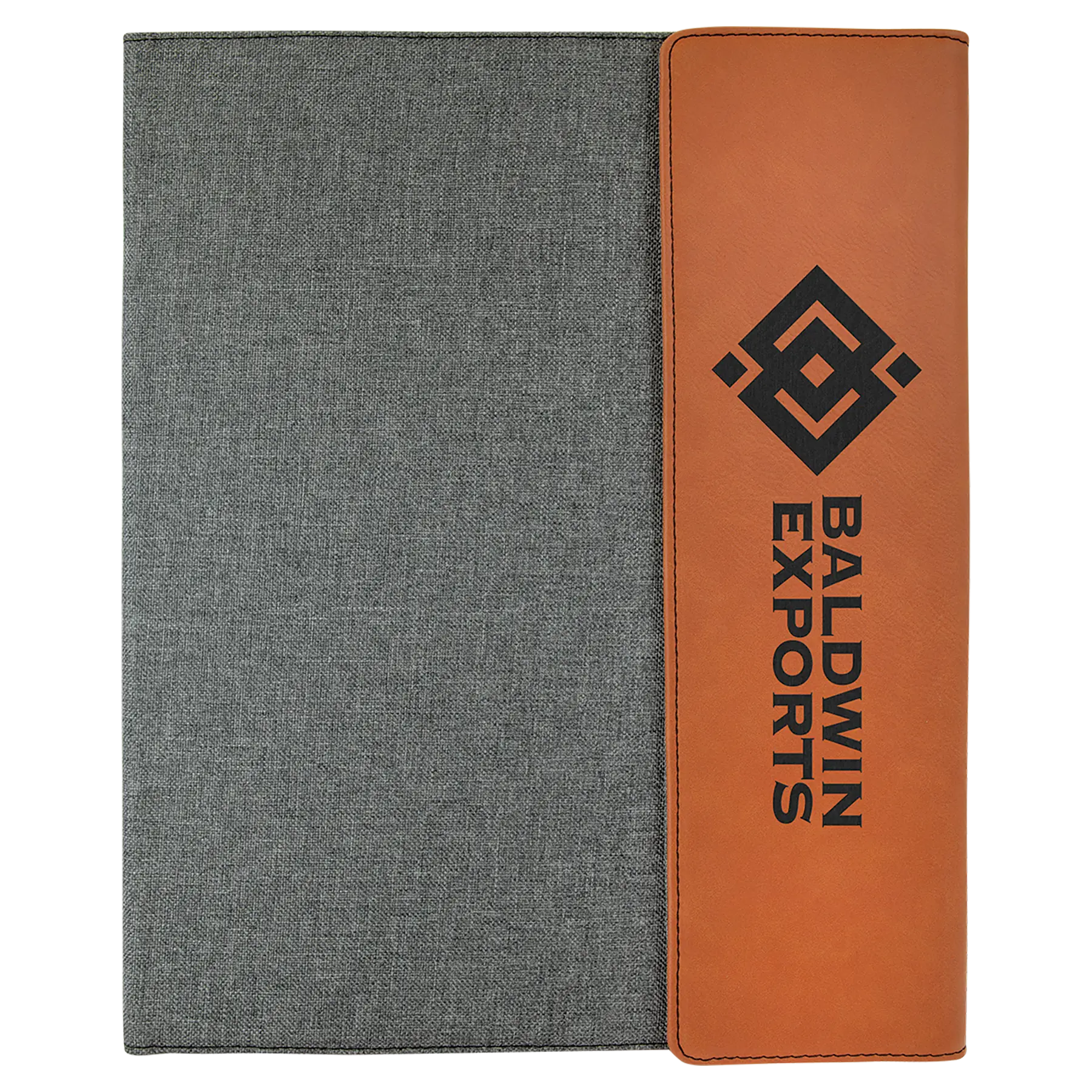 Personalized Executive Portfolio with Pocket and Lined Notepad, Canvas and Leatherette, 9.5" x 12", 9 Colors JDS