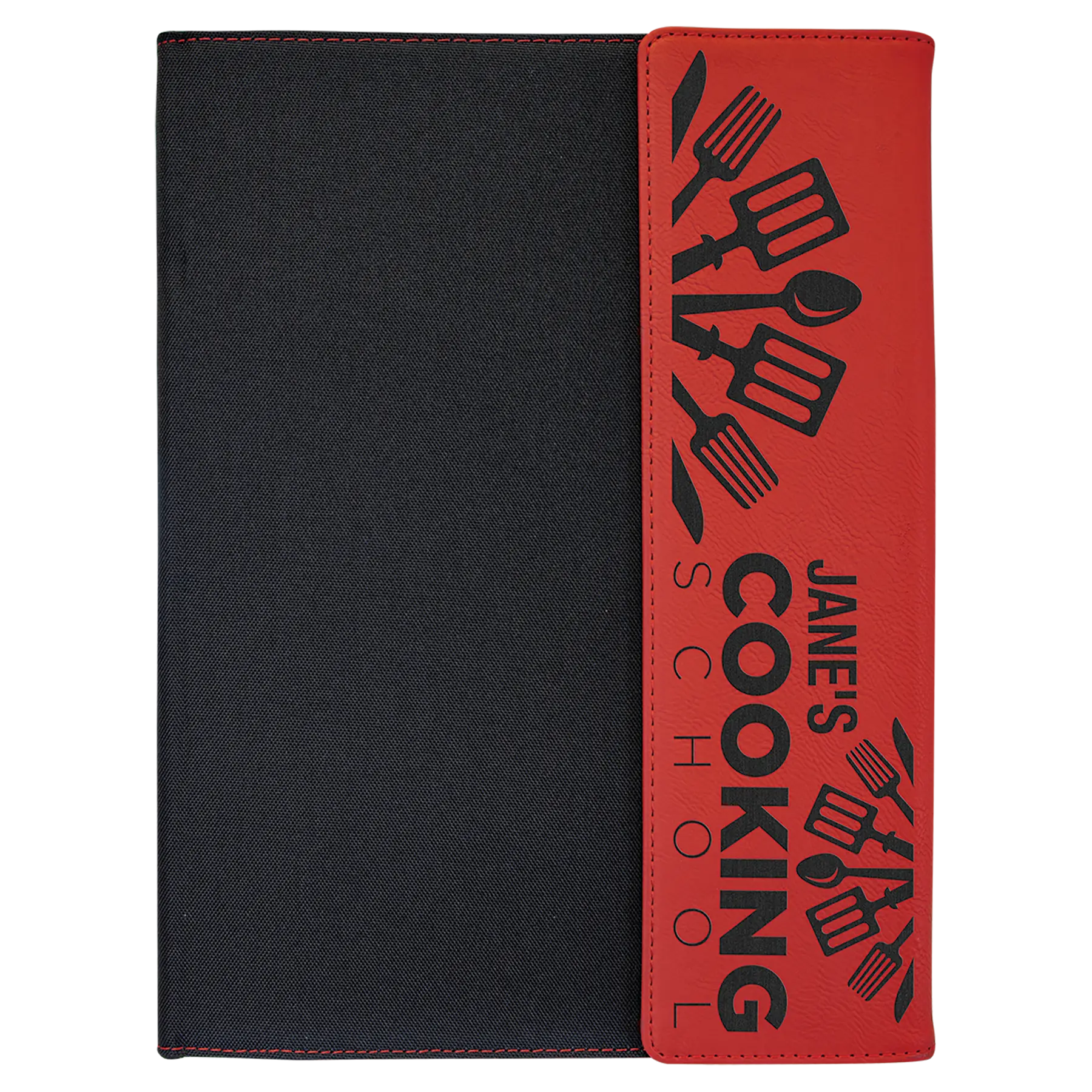 Personalized Executive Portfolio with Pocket and Lined Notepad, Canvas and Leatherette, 9.5" x 12", 9 Colors JDS