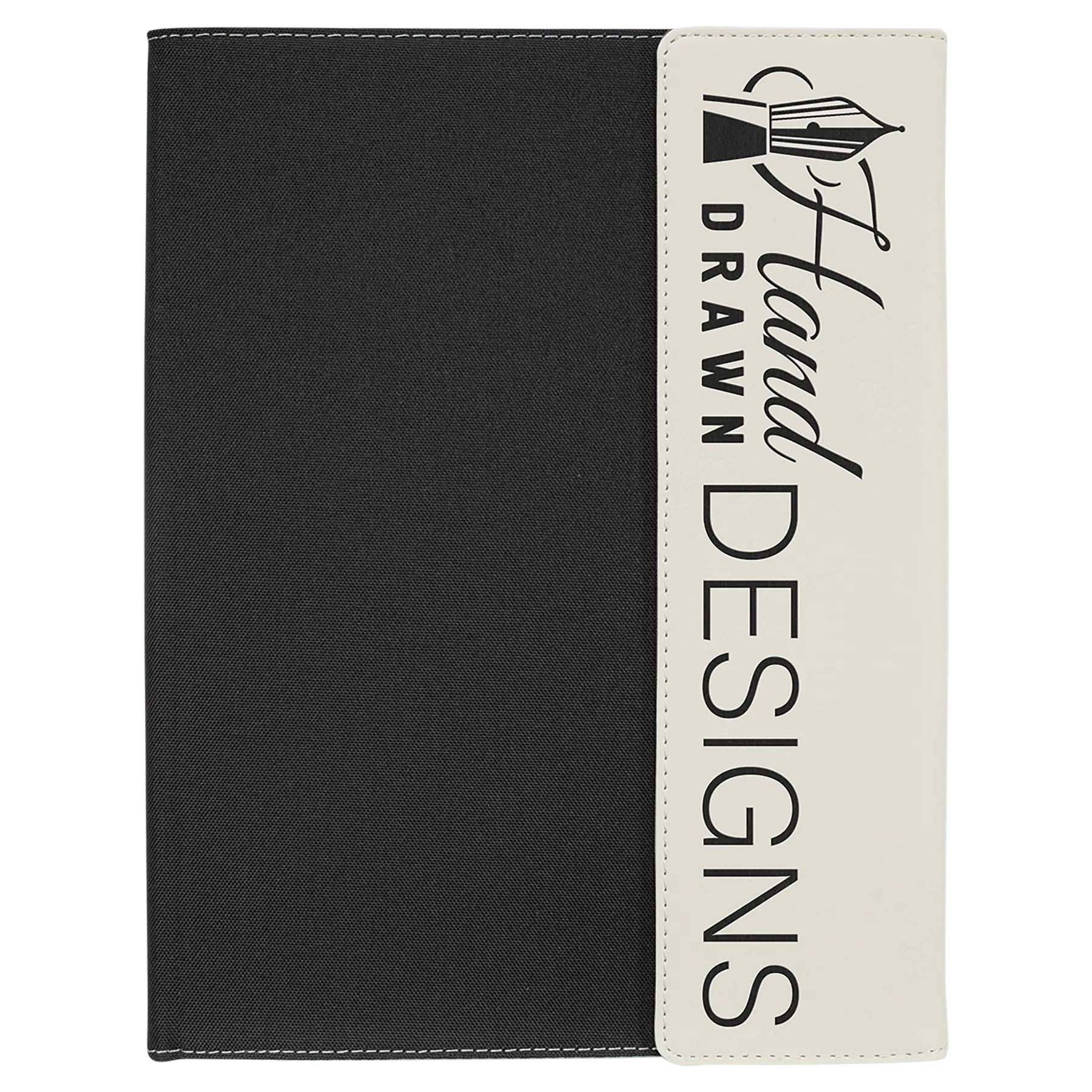 Personalized Executive Portfolio with Pocket and Lined Notepad, Canvas and Leatherette, 9.5" x 12", 9 Colors JDS