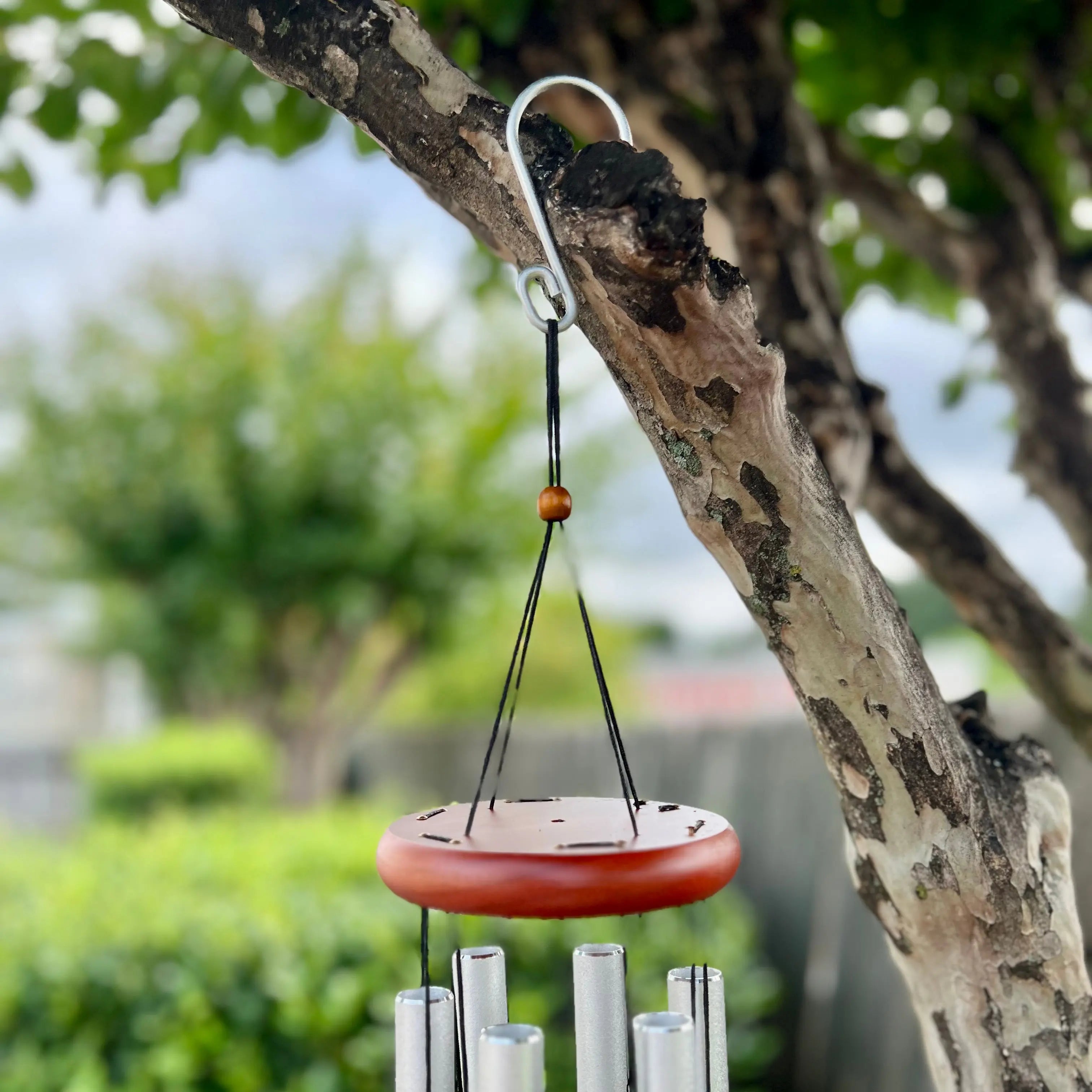 Personalized 37" Silver Aluminum Wind Chimes – Memorial, Sympathy Gift & Garden Decor Sams Engraving and Gifts