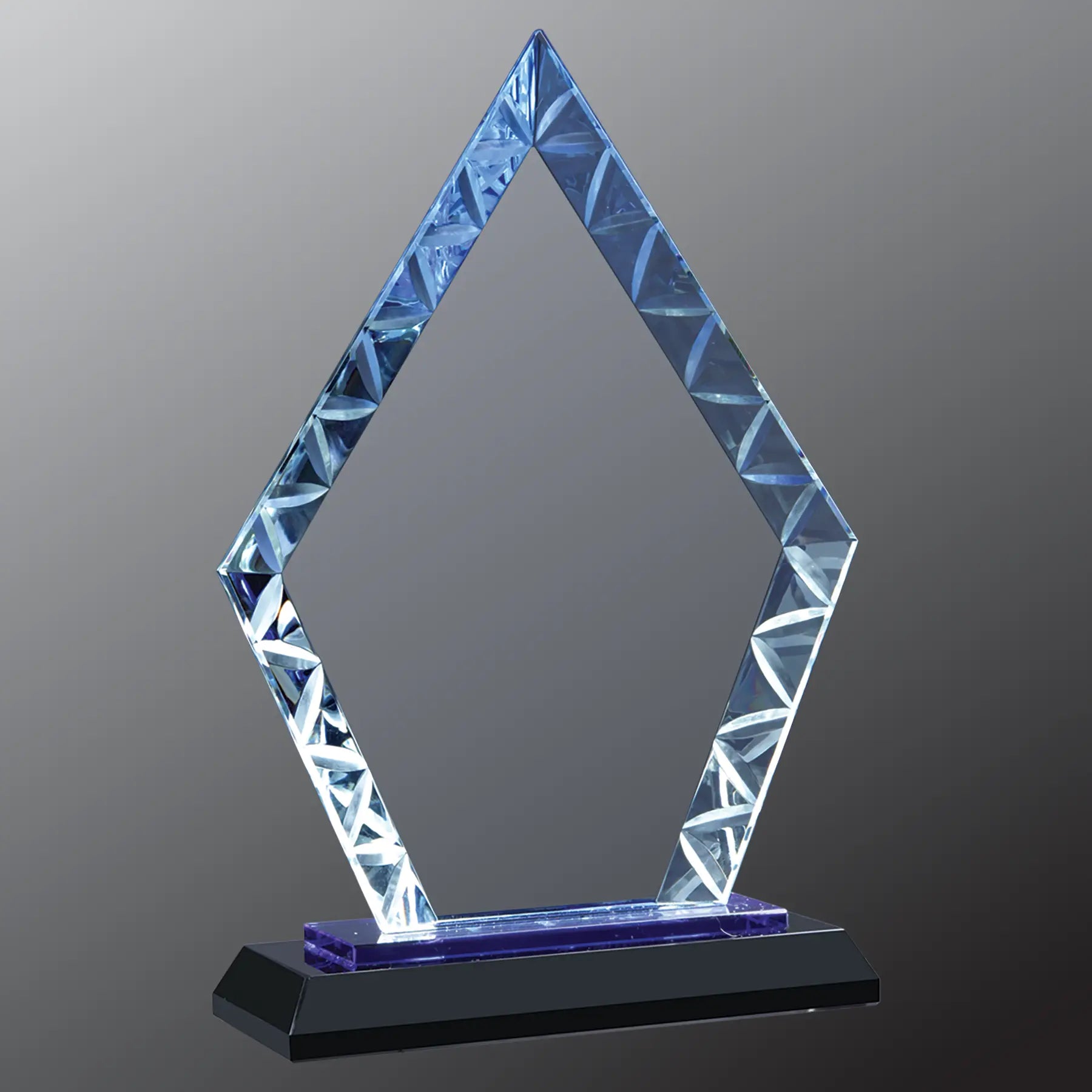 Diamond Accent Glass Standing Award with Presentation Box, 2 Sizes & Colors JDS