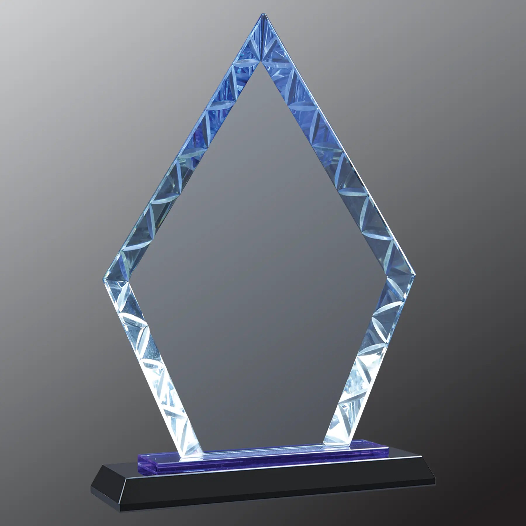 Diamond Accent Glass Standing Award with Presentation Box, 2 Sizes & Colors JDS