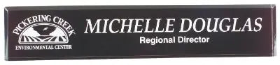 Custom Engraved Name Desk Wedge, Black Acrylic, 10" x 2" JDS