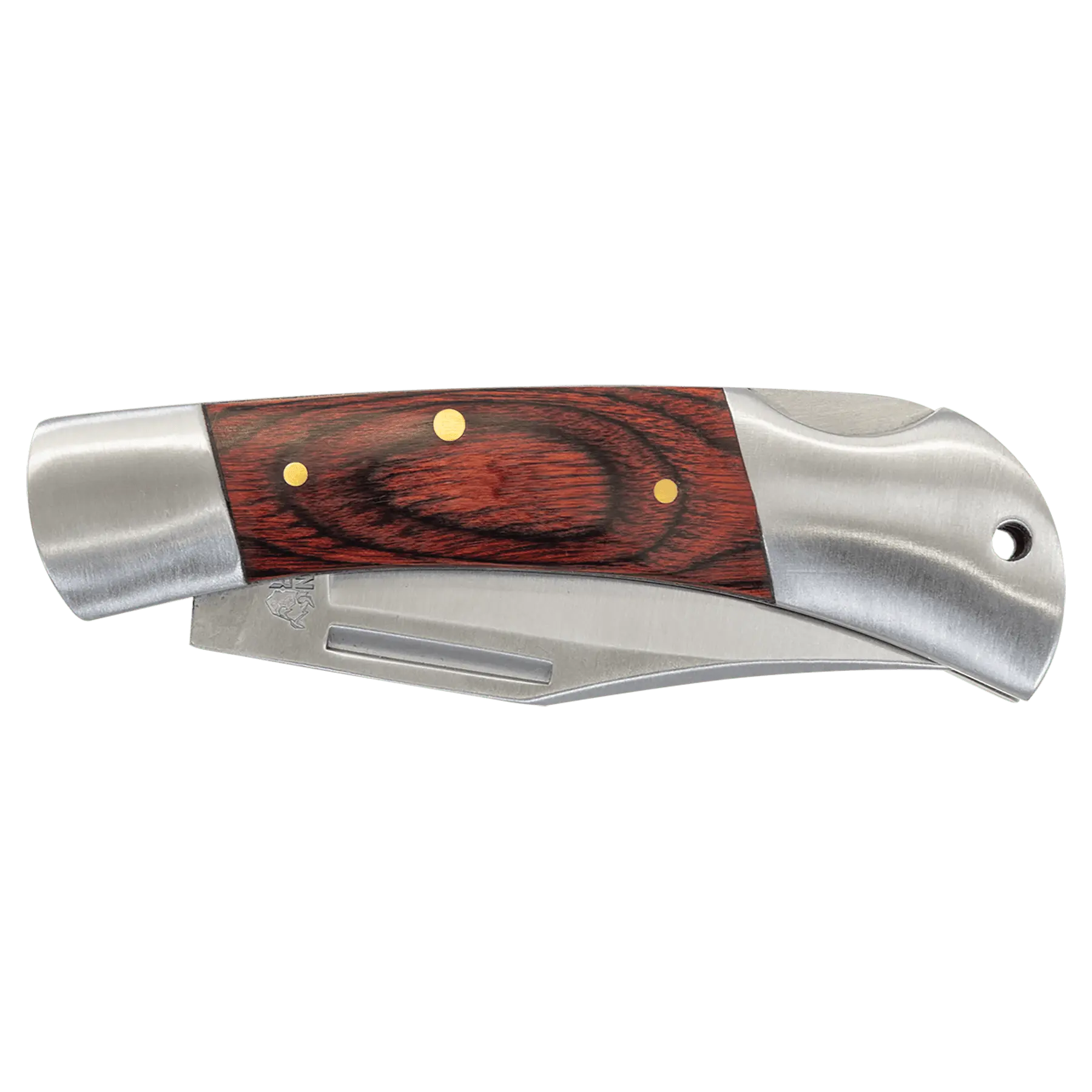 Personalized Bison River 3.5" Wood Folding Pocket Knife Sams Engraving and Gifts