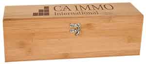 Personalized Wooden Wine Gift Box with Tools, Bamboo Wood - Wine Not Included JDS
