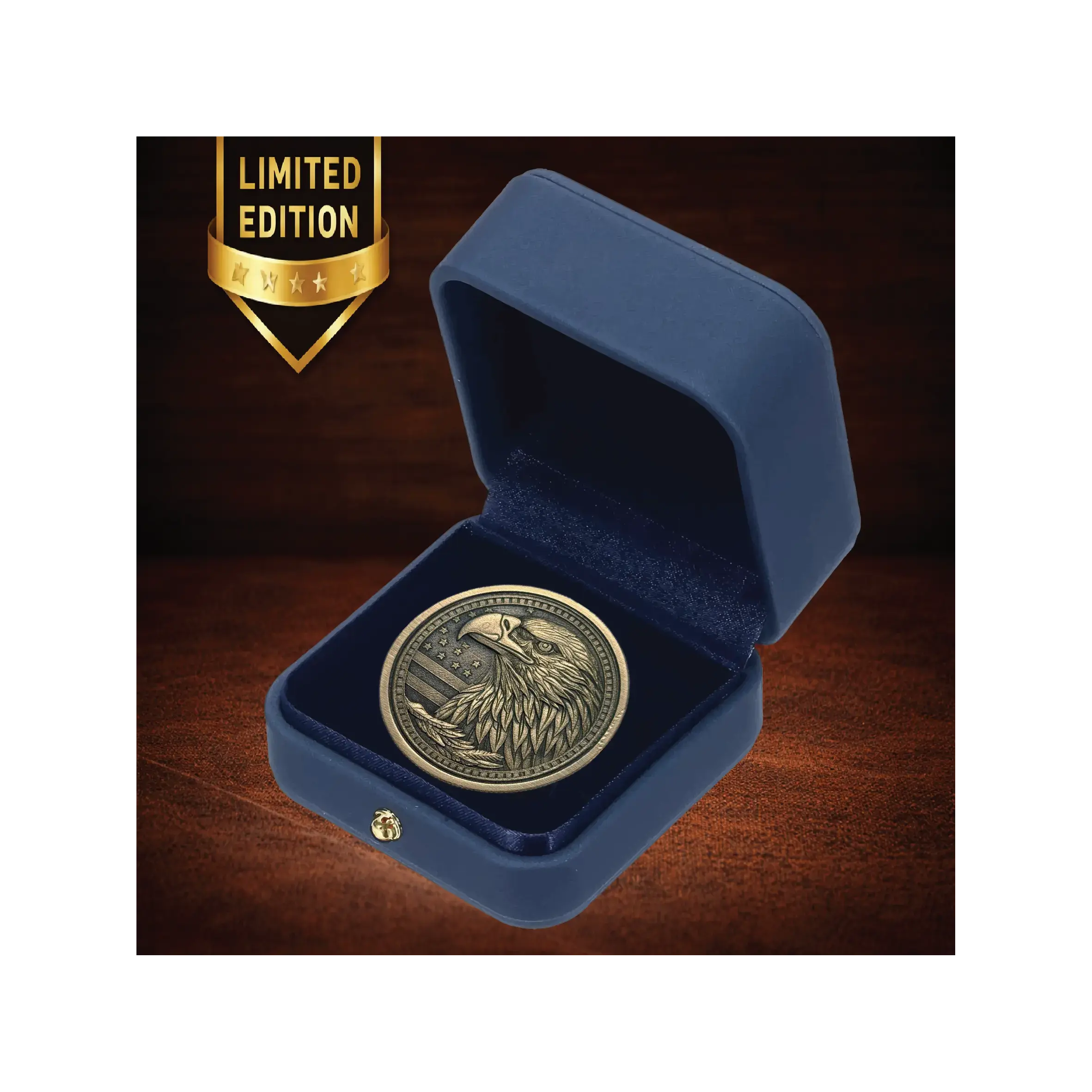 Limited Edition 1776–2026 USA 250th Anniversary Commemorative Coin – Solid Brass Deep Engraved Eagle Medallion (Collector Edition Gift) Sams Engraving and Gifts