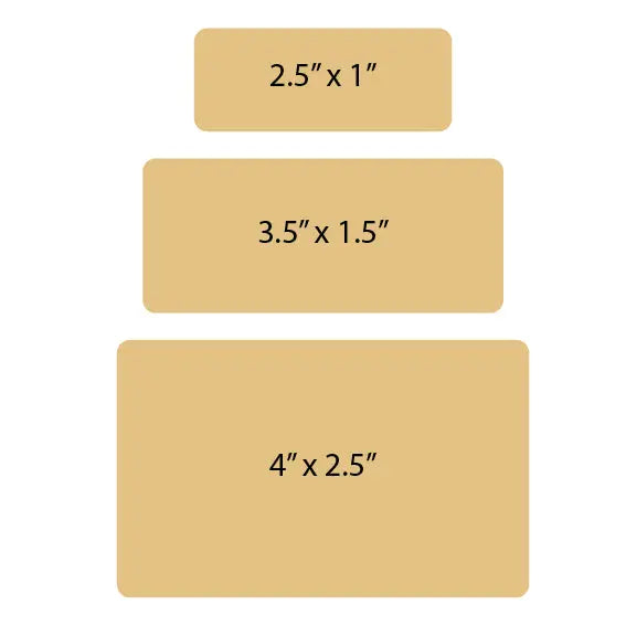Custom Engraved Solid Brass Name Plate – Rounded Corners – Text/Design Engraves Black Custom Engraving Plates