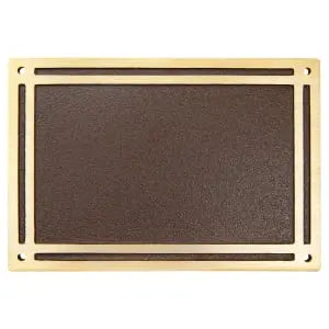 Custom Engraved Bronze and Brown Rectangle Cast Aluminum Sign with Pre-Drilled Mounting Holes JDS
