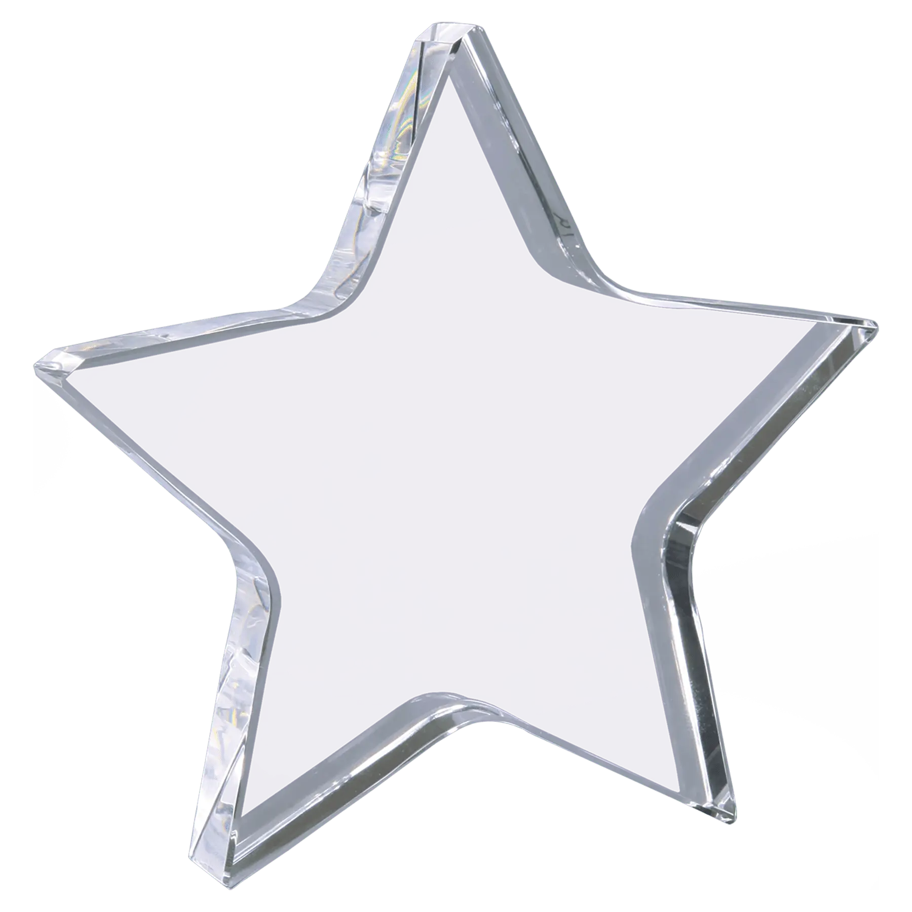 Premier Crystal Star Standing Award, Includes Lined Gift Box, 5" x 5" - Sams Engraving and Gifts