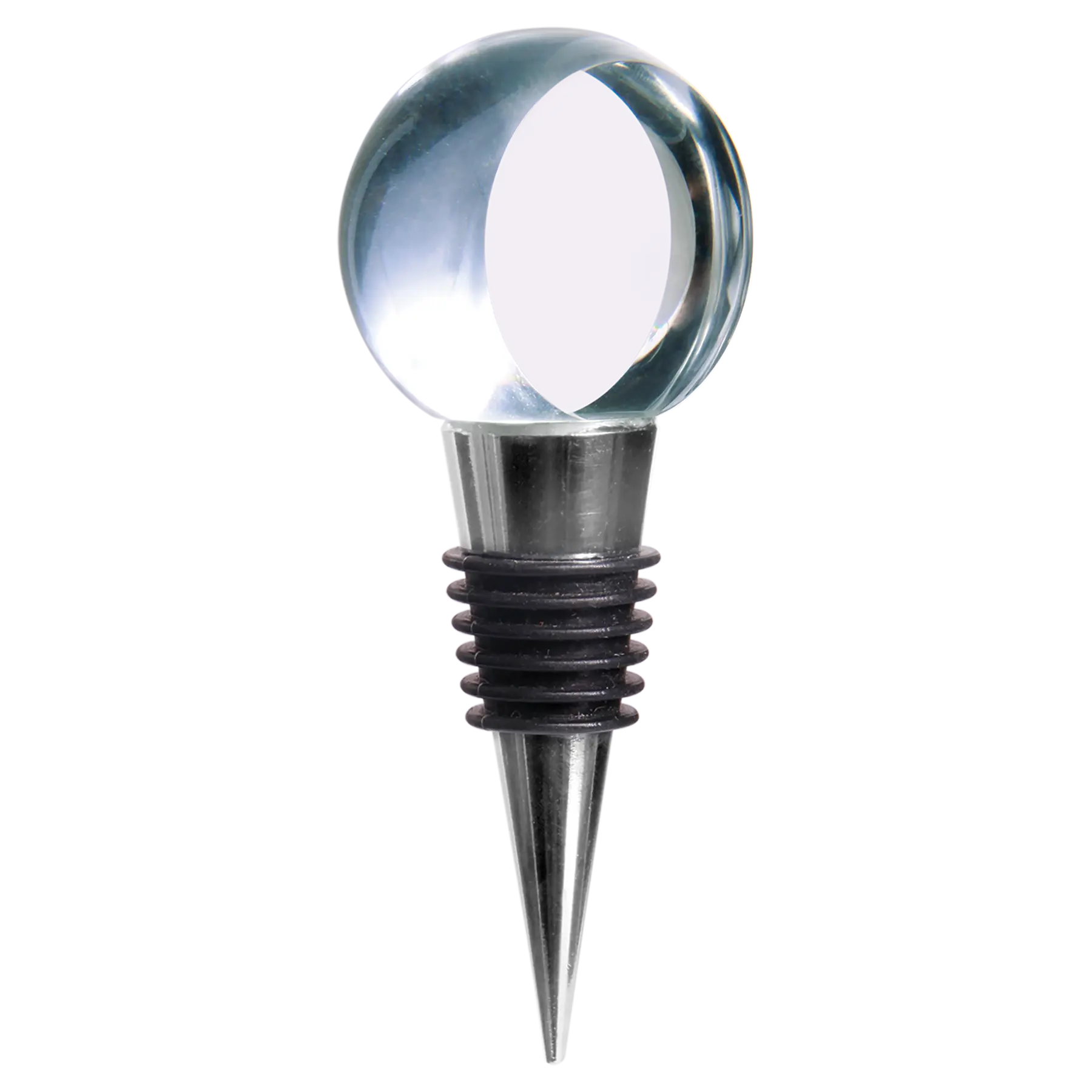 Personalized Crystal Round Wine Stopper with Lined Gift Box Sams Engraving and Gifts