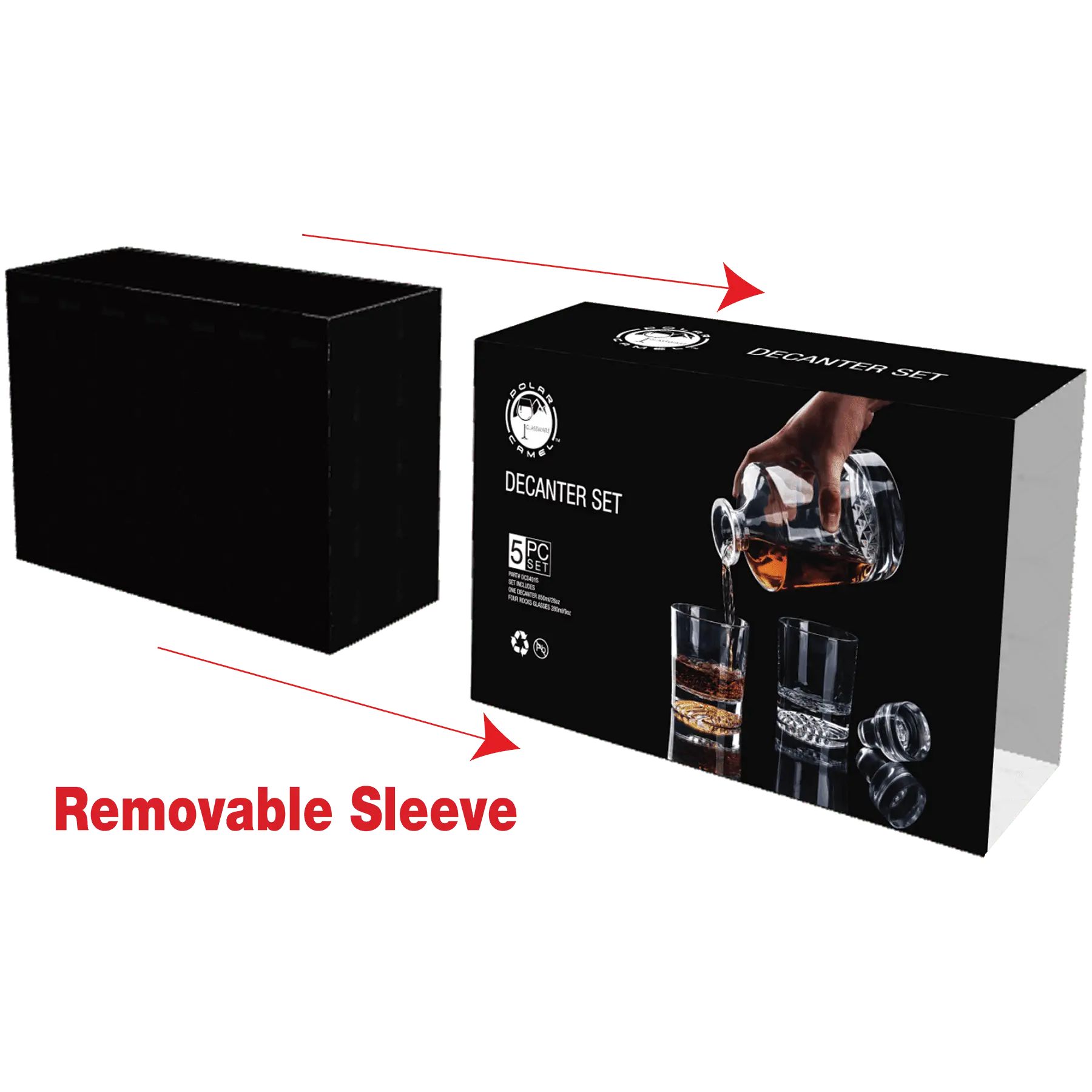 Custom Engraved 850ml Round Glass Decanter Set with Four 9 oz Glasses Sams Engraving and Gifts