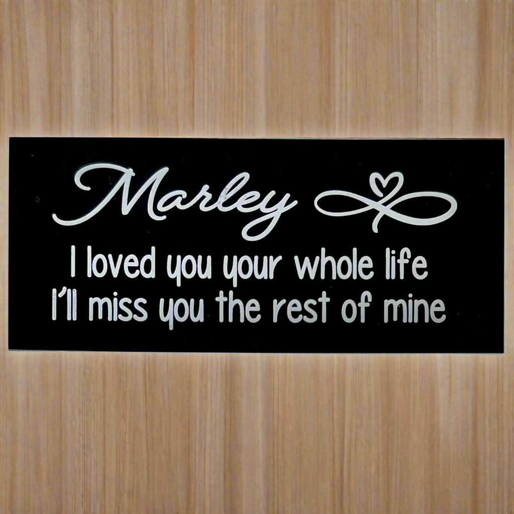 Custom Black Aluminum Name Plate Tag, Engraves Silver Custom Engraving Plates