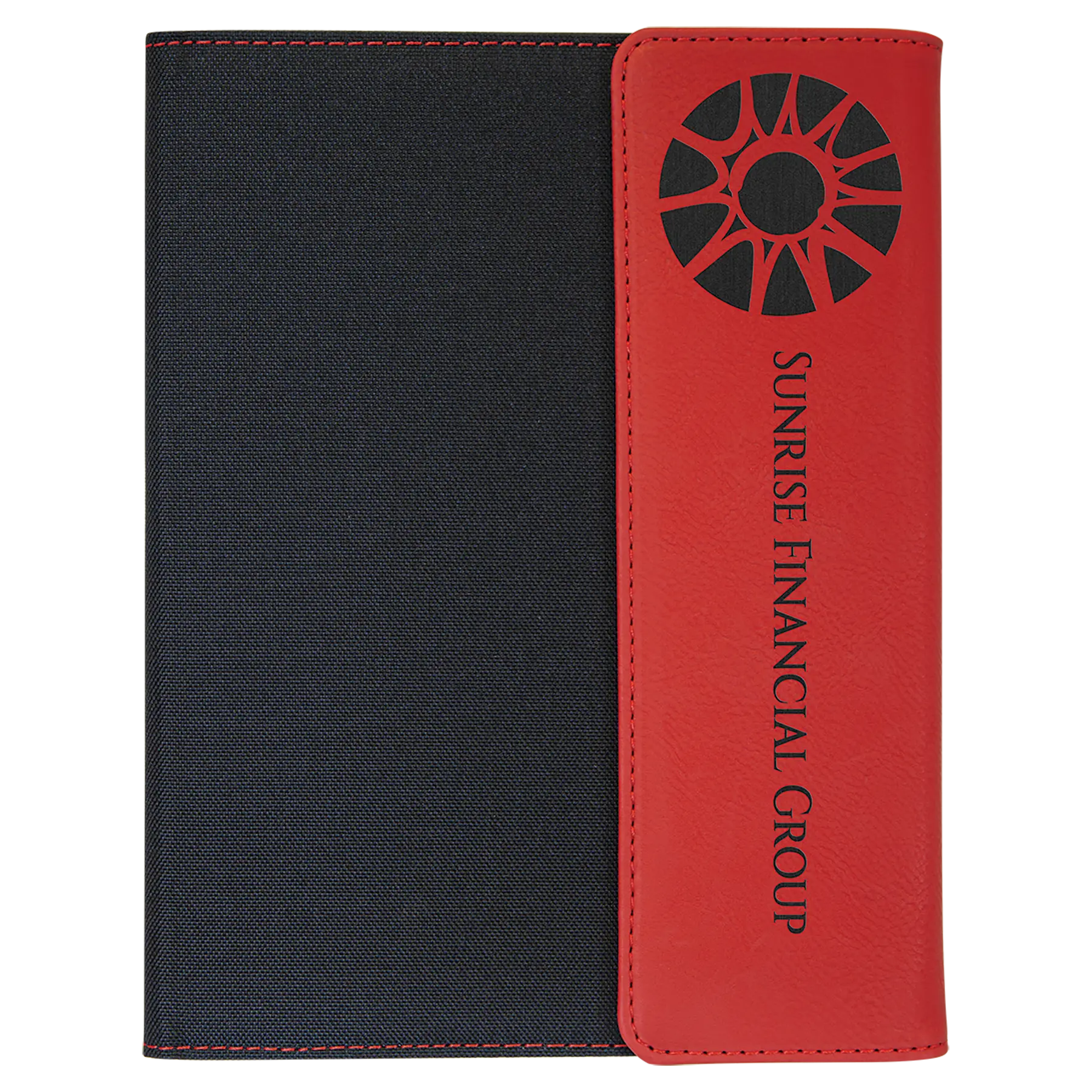 Personalized Executive Portfolio with Pocket and Lined Notepad, Canvas and Leatherette, 7" x 9", 8 Colors JDS