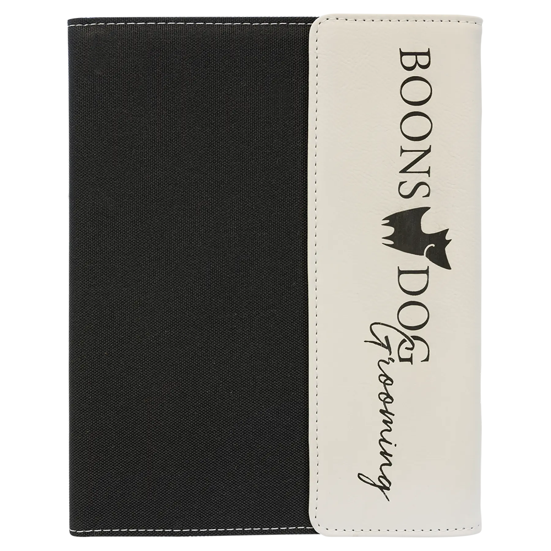 Personalized Executive Portfolio with Pocket and Lined Notepad, Canvas and Leatherette, 7" x 9", 8 Colors JDS