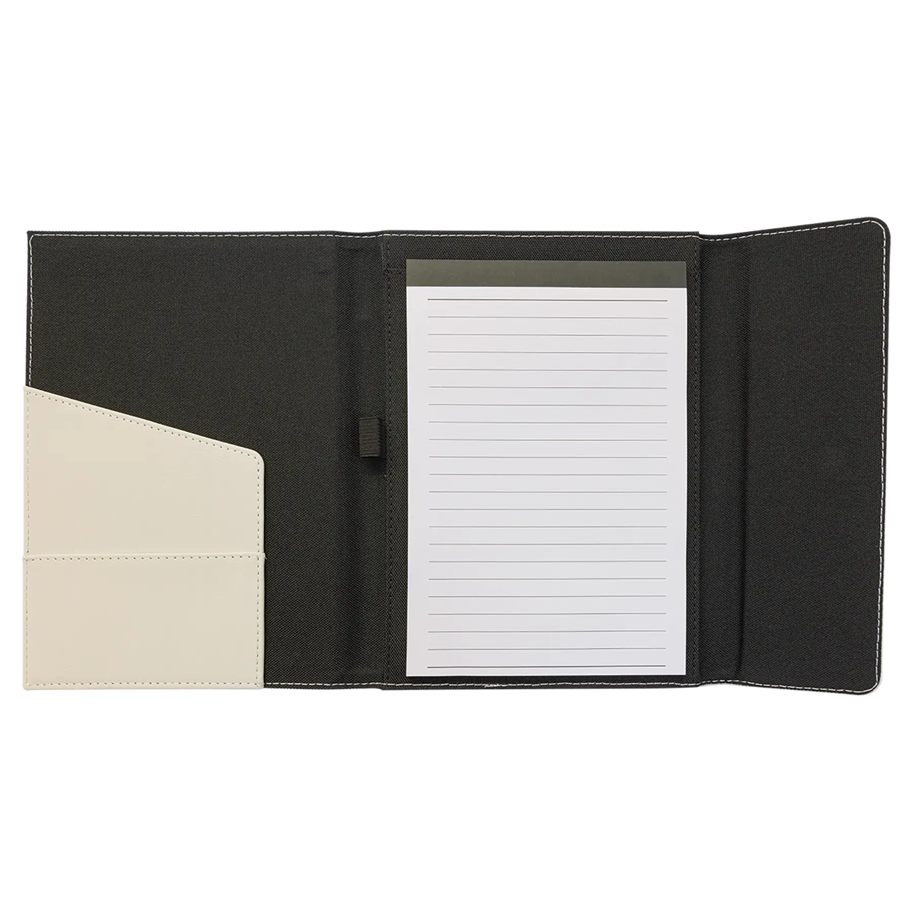 Personalized Executive Portfolio with Pocket and Lined Notepad, Canvas and Leatherette, 7" x 9", 8 Colors JDS